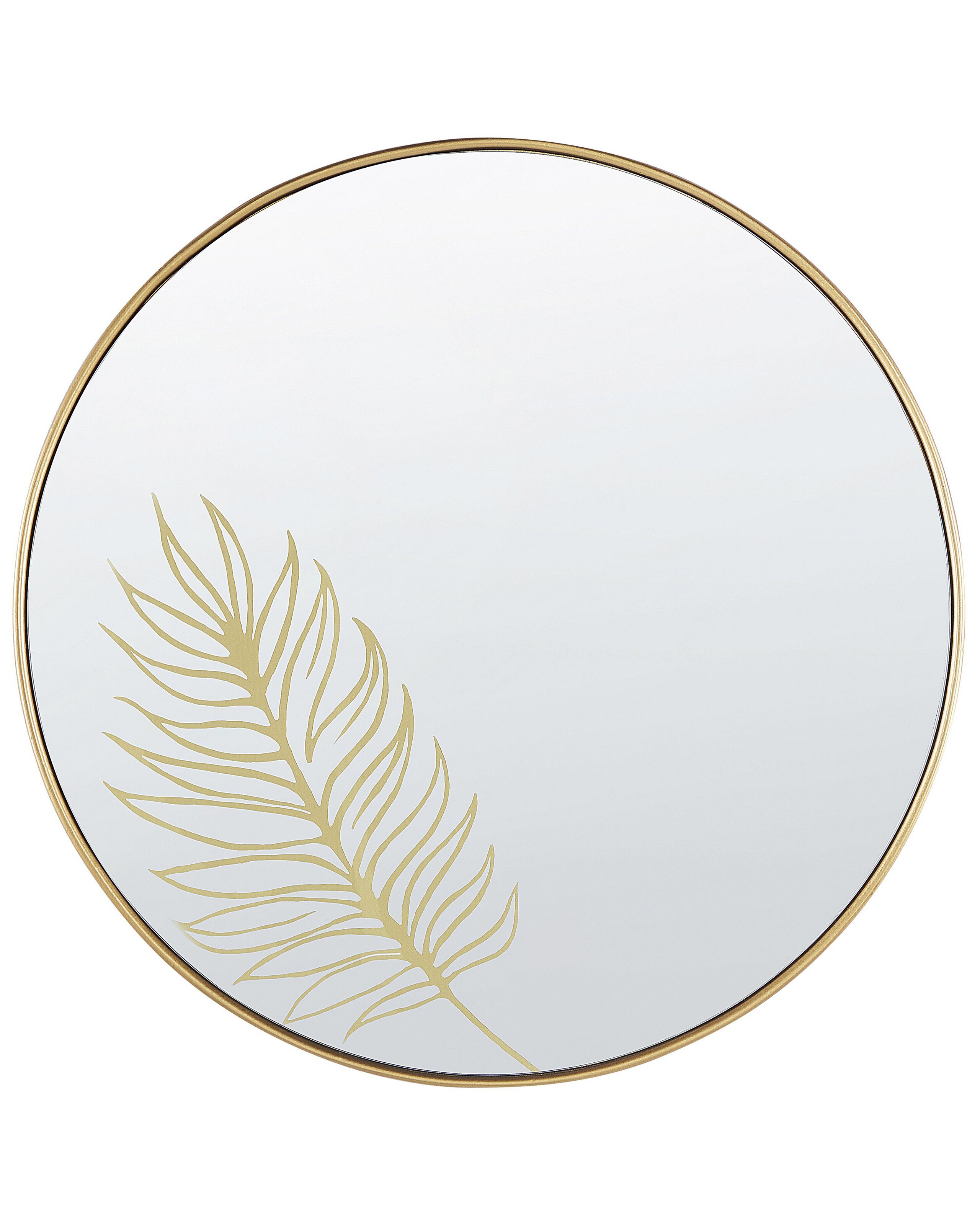 Round Wall Mirror 57cm Gold - Gemini Interiors