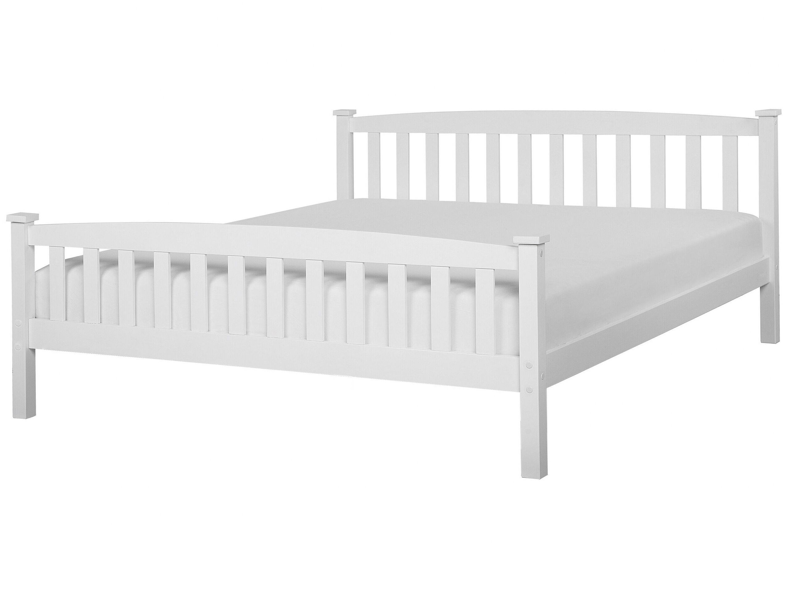 Wooden EU Super King Size Bed White GIVERNY - Gemini Interiors