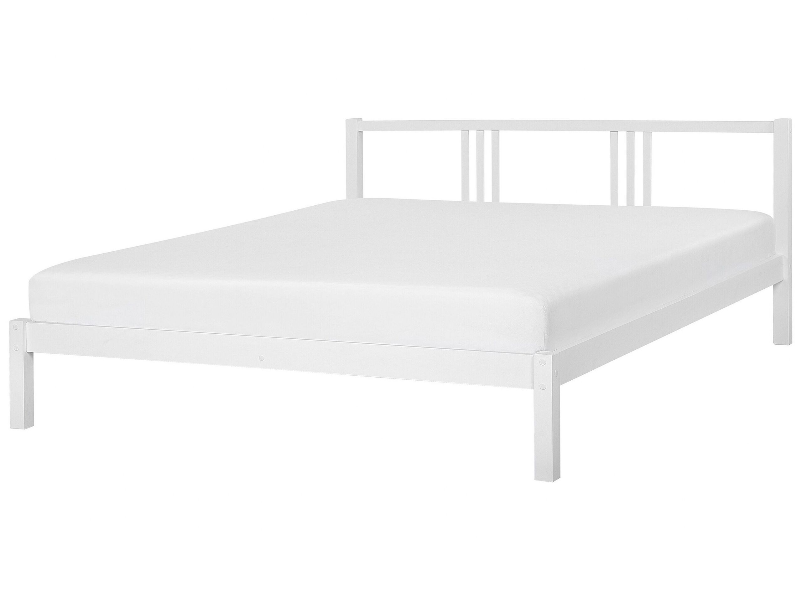 Wooden EU Super King Size Bed White VANNES - Gemini Interiors