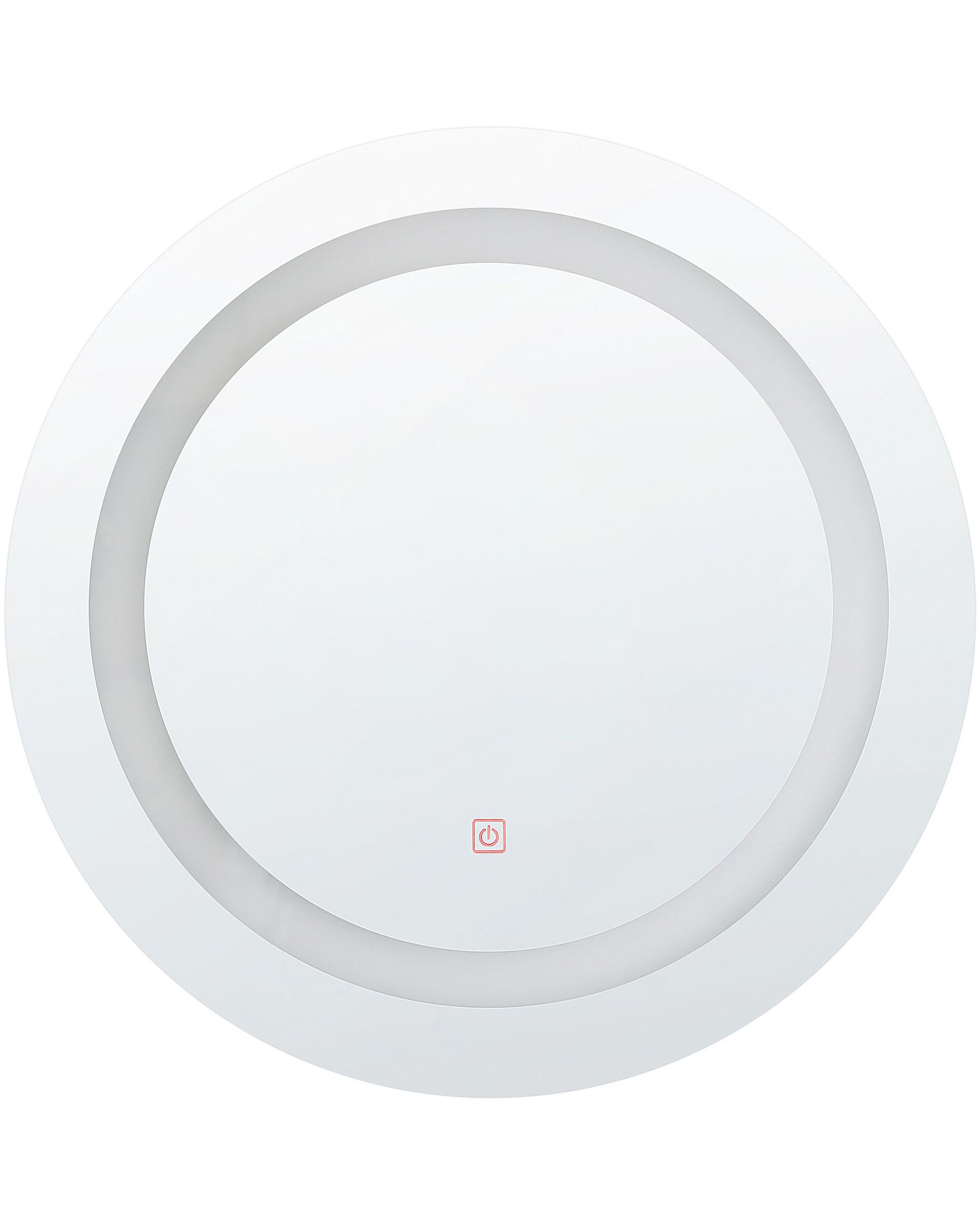 Round LED Wall Mirror 58cm Silver - Gemini Interiors