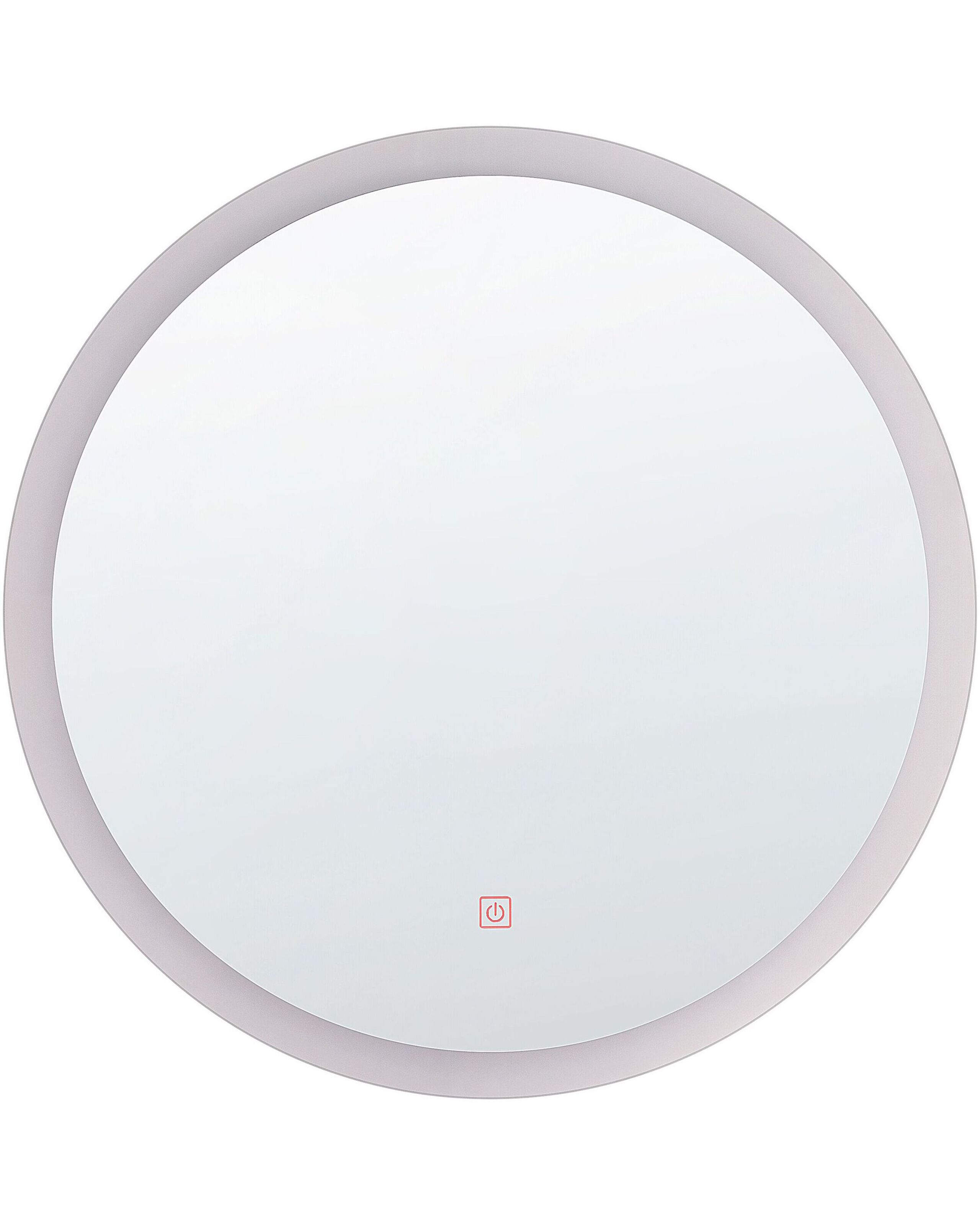 Round LED Wall Mirror 58cm Silver - Gemini Interiors