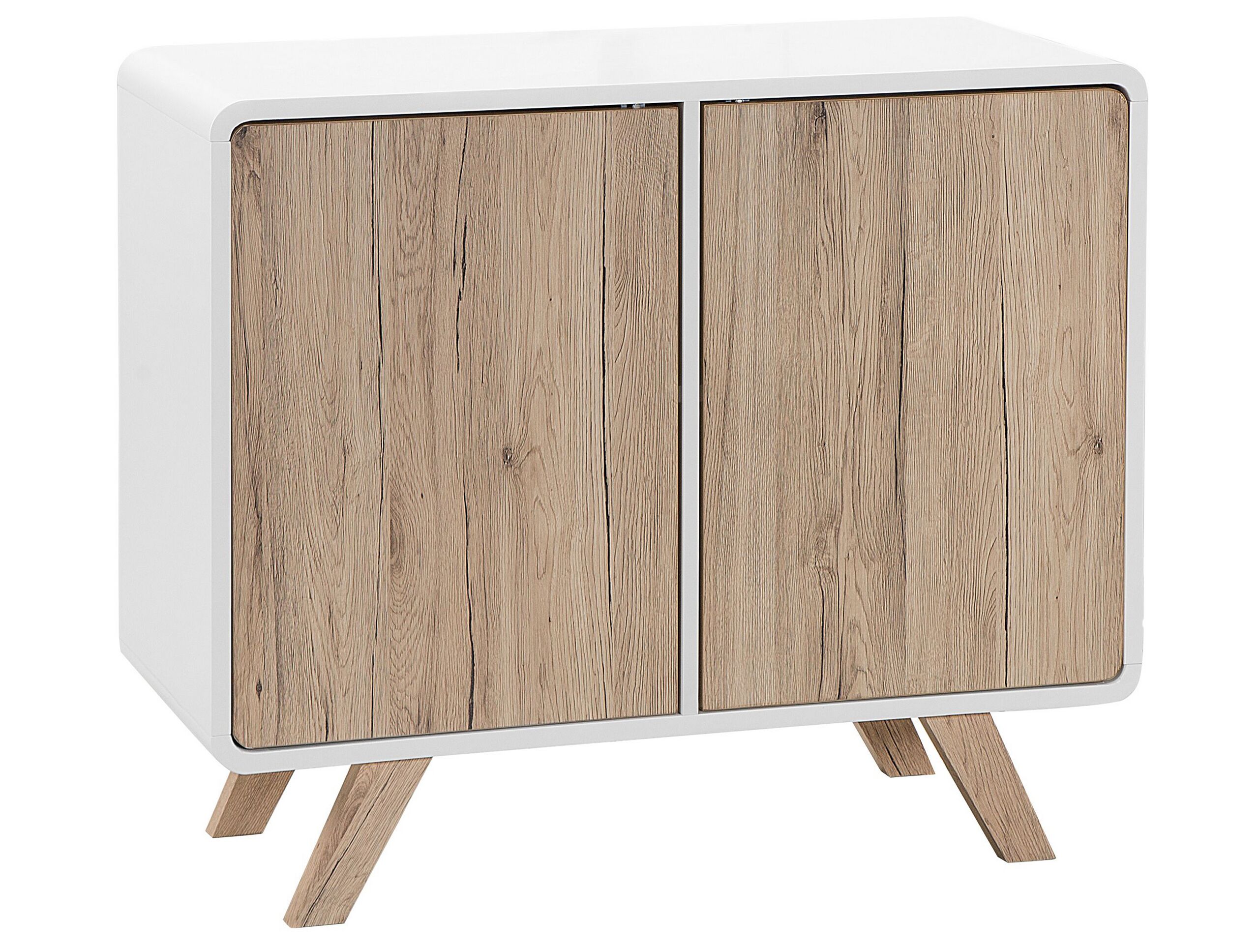 Sideboard White with Light Wood MILO - Gemini Interiors