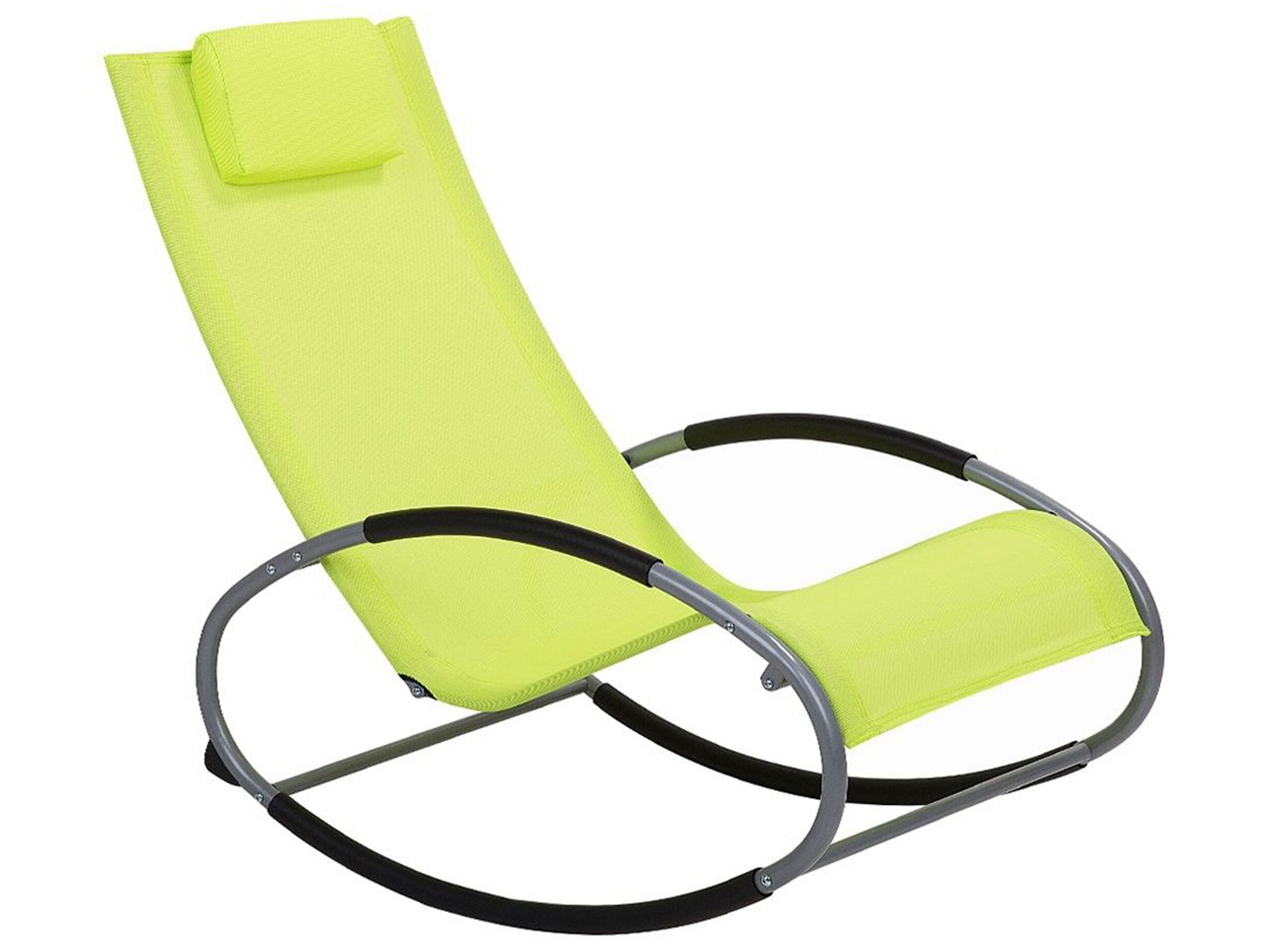 Rocking Sun Lounger Lime Green CAMPO - Gemini Interiors