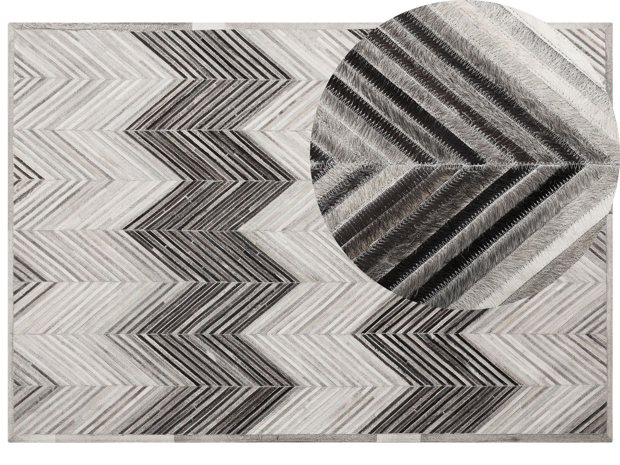 Cowhide Area Rug 160x230cm Grey - Gemini Interiors
