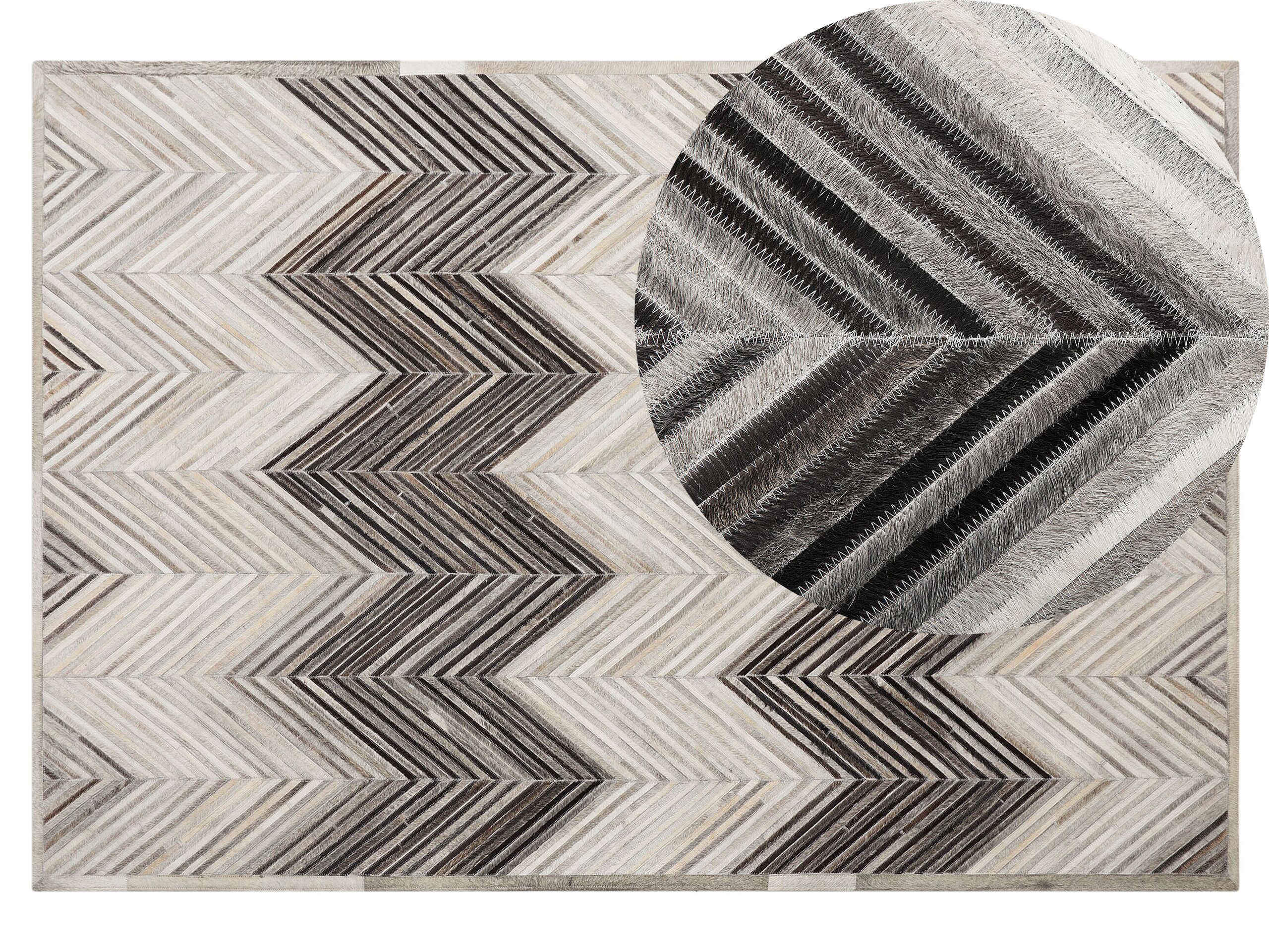 Cowhide Area Rug 140x200cm Grey - Gemini Interiors