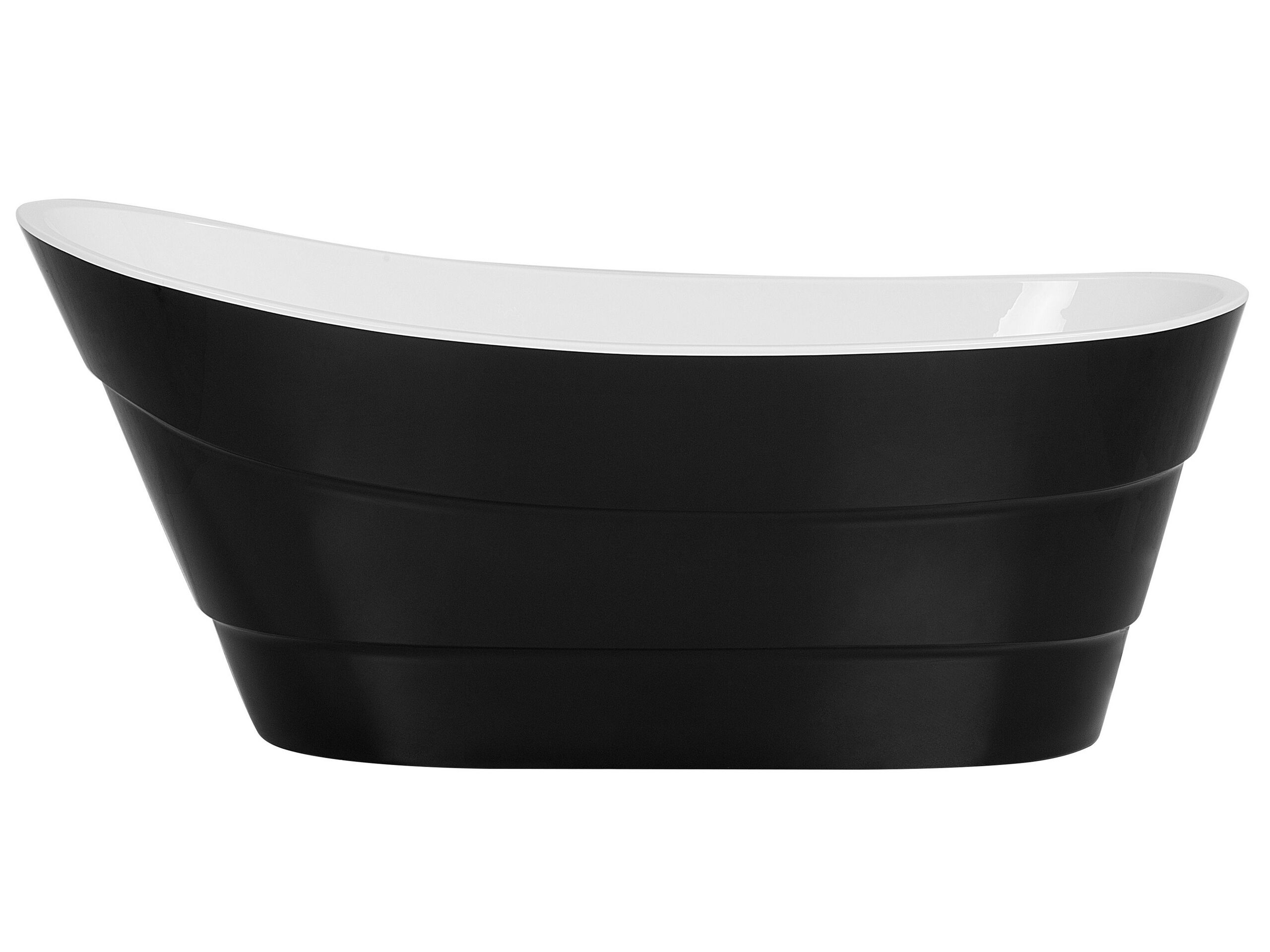 Freestanding Bath 1700 x 730 mm Black BUENAVISTA - Gemini Interiors