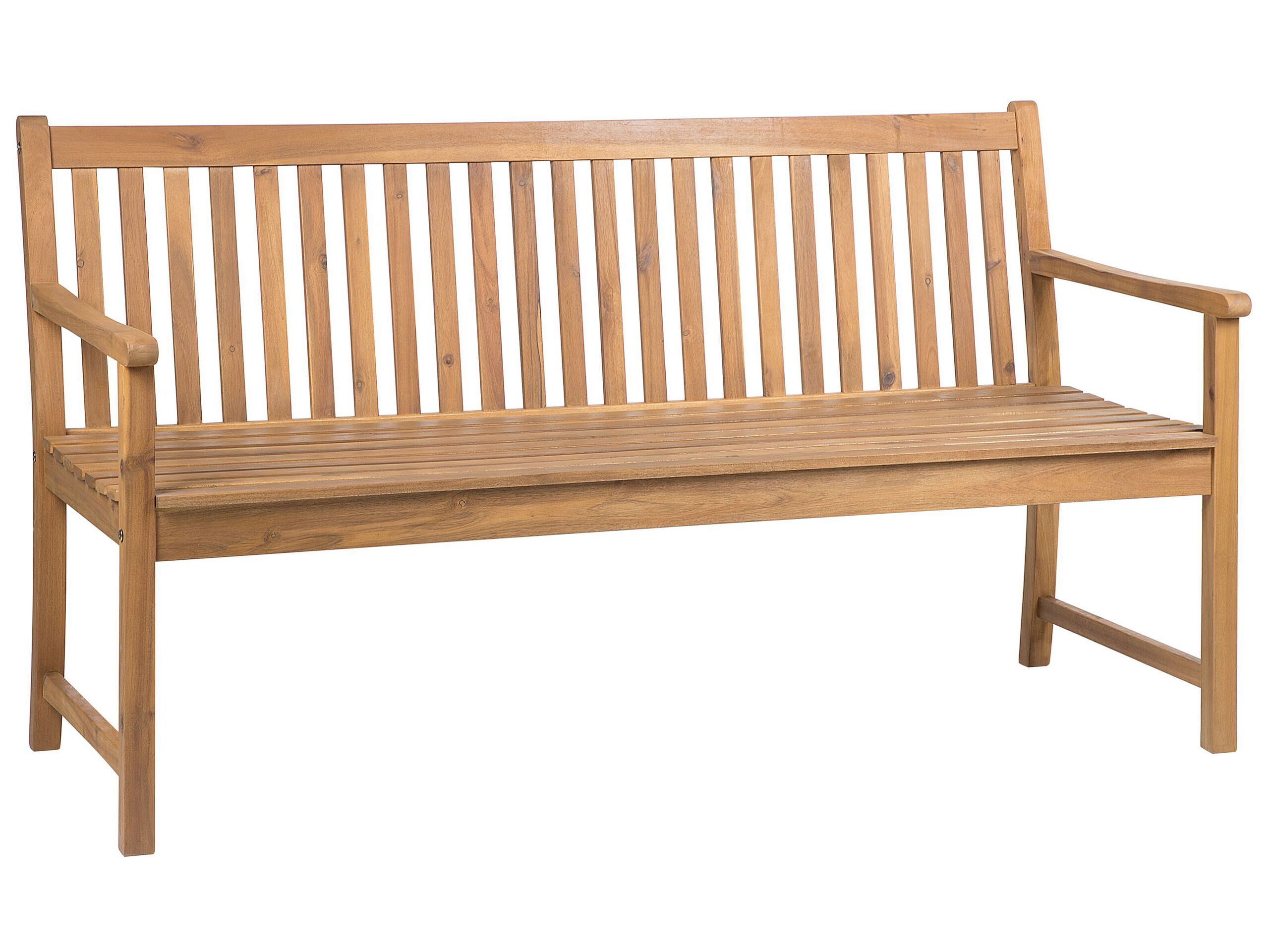 Acacia Wood Garden Bench 160 cm VIVARA - Gemini Interiors