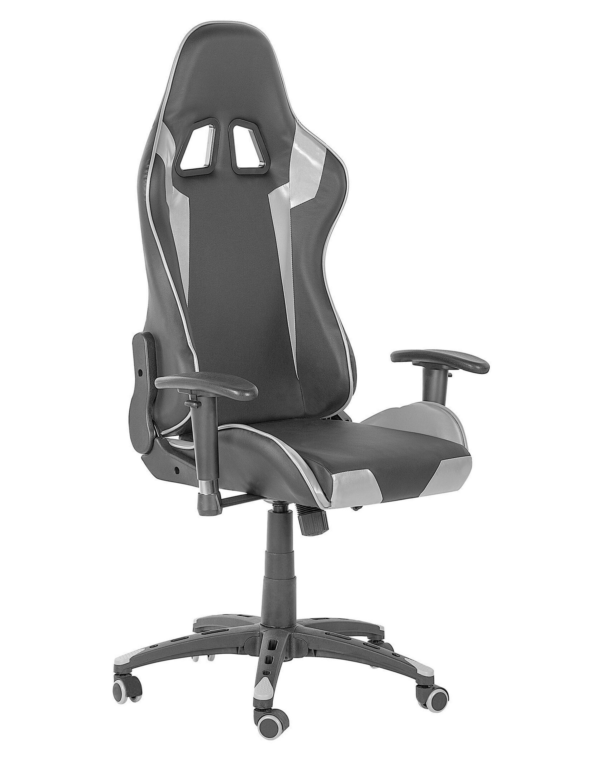 Gaming Chair Black and Silver KNIGHT - Gemini Interiors