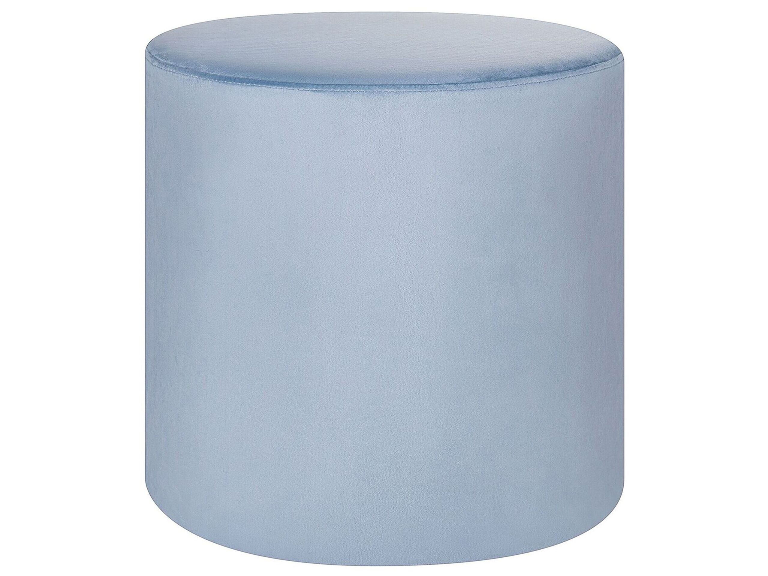 Velvet Pouffe Light Blue LOVETT - Gemini Interiors