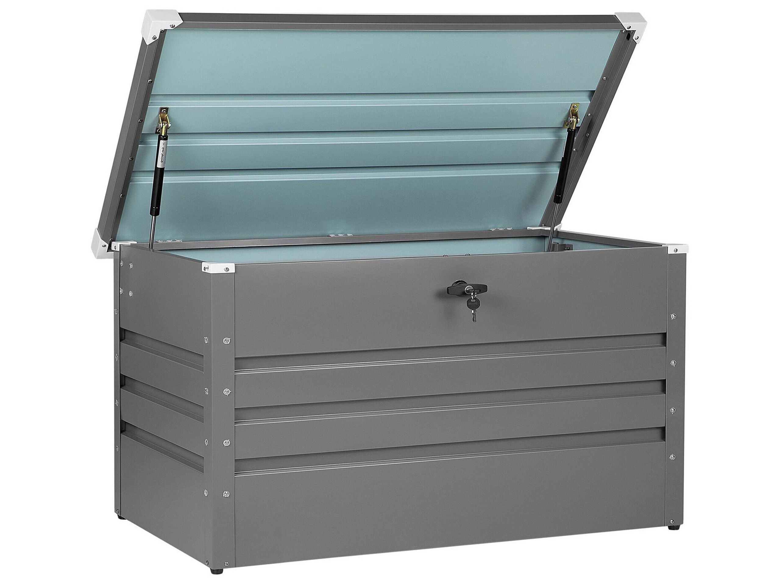 Garden Storage Box 100 x 62 cm Grey CEBROSA - Gemini Interiors