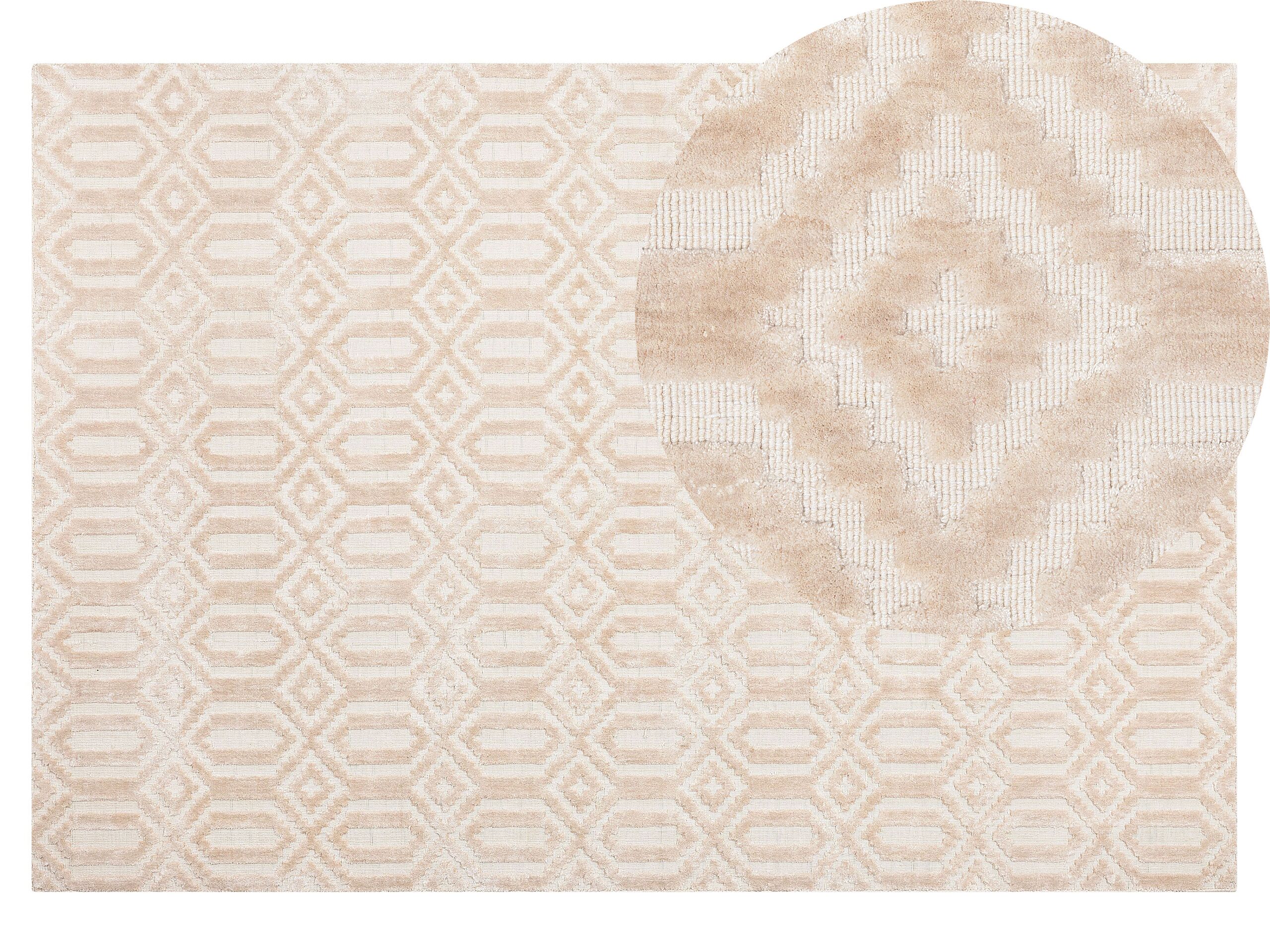Viscose Rug 140x200cm Beige - Gemini Interiors
