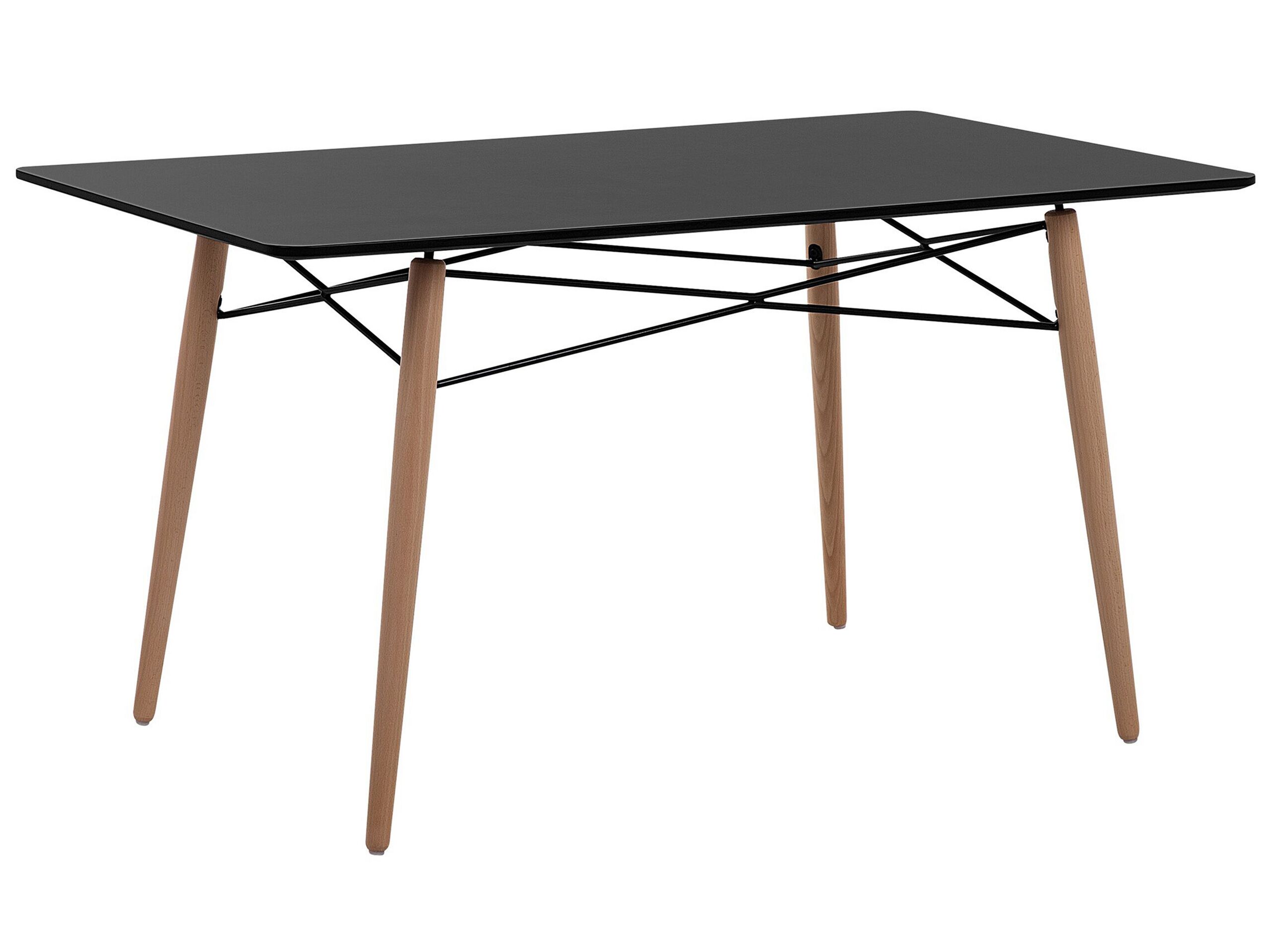Dining Table 140 x 80 cm Black BIONDI - Gemini Interiors