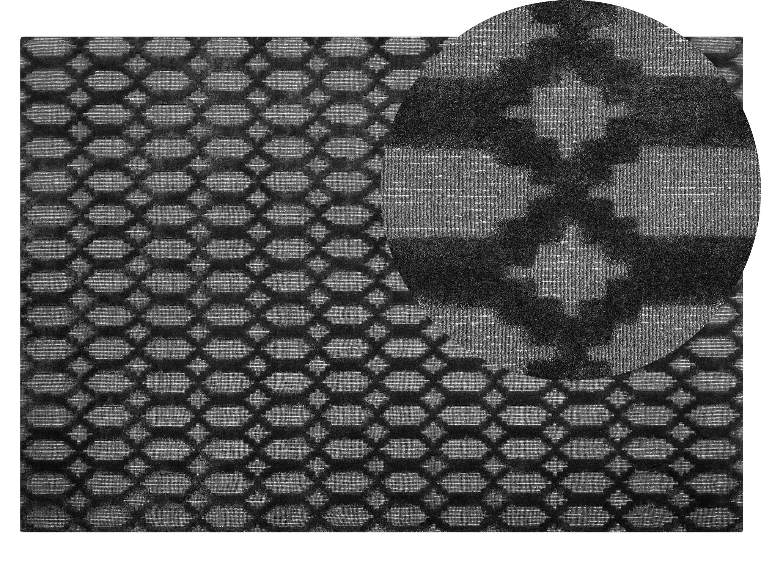Viscose Rug 140x200cm Dark Grey - Gemini Interiors