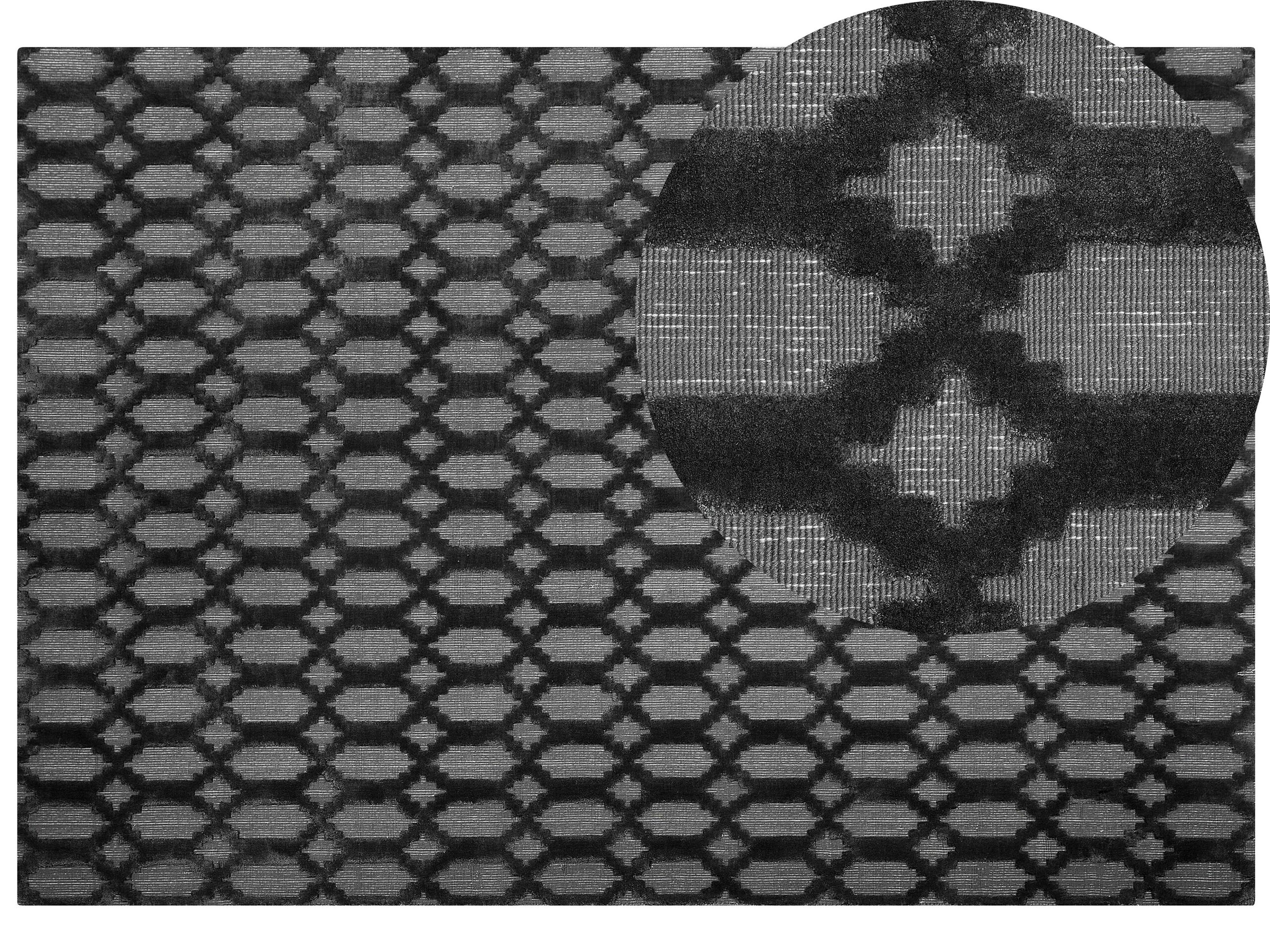 Viscose Rug 160x230cm Dark Grey - Gemini Interiors