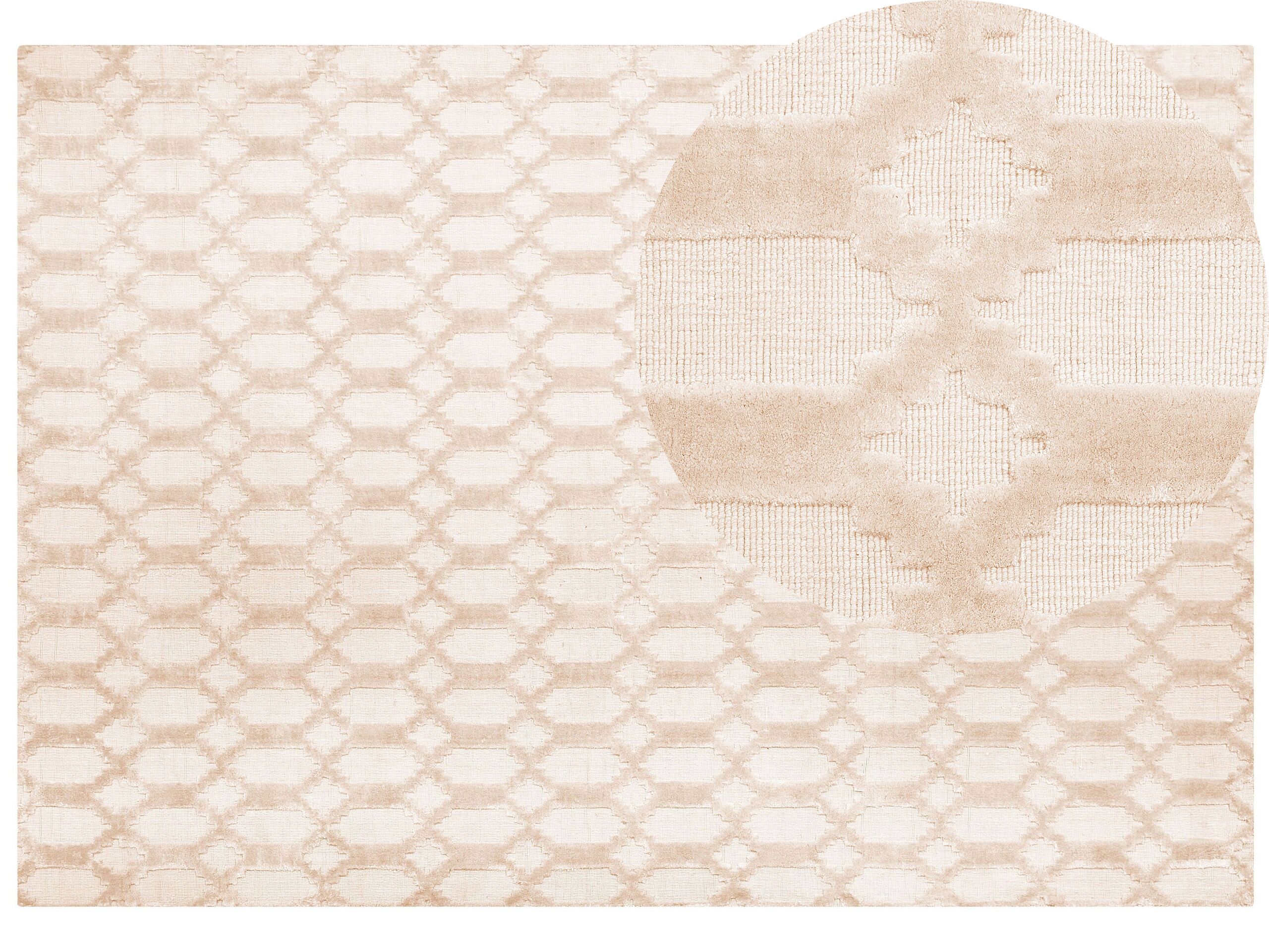Viscose Rug 160x230cm Beige - Gemini Interiors