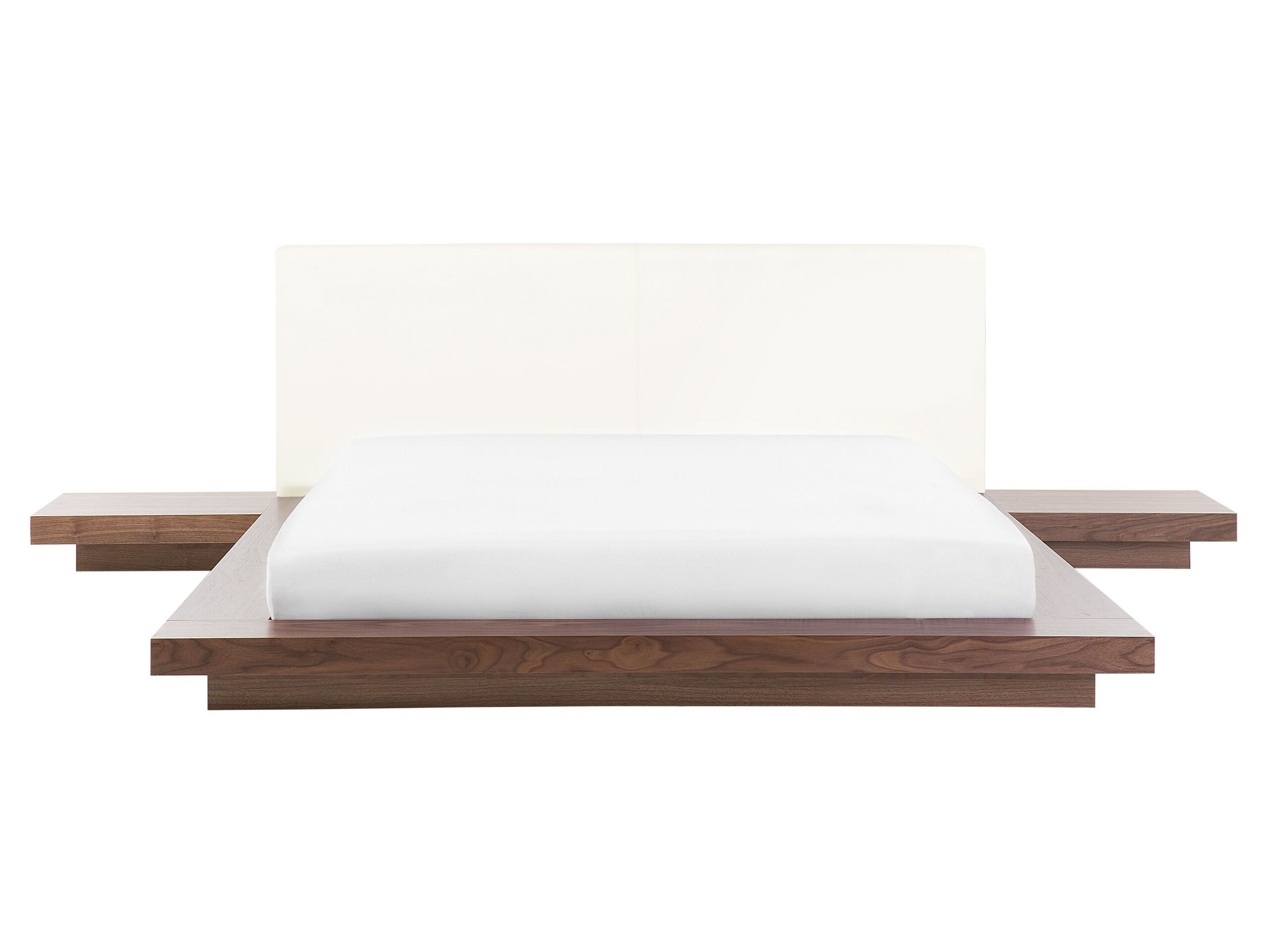 EU King Size Waterbed with Bedside Tables Brown ZEN - Gemini Interiors