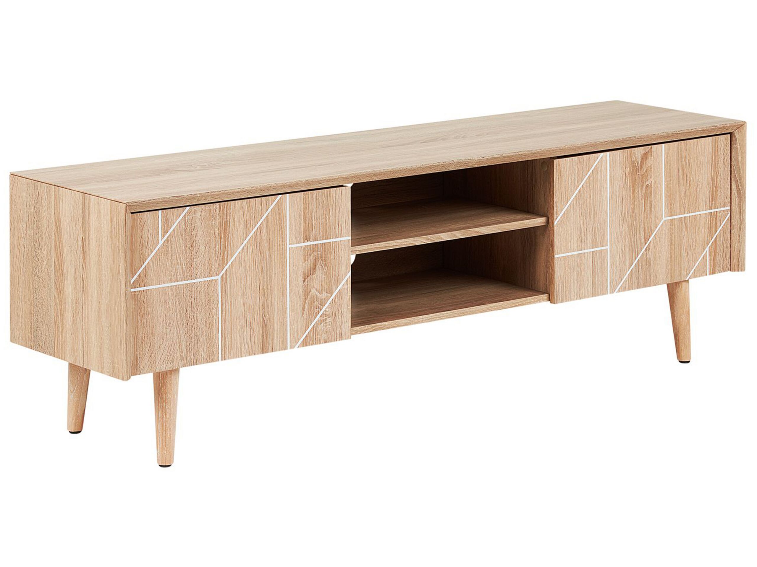 TV Stand Light Wood FRANKLIN - Gemini Interiors