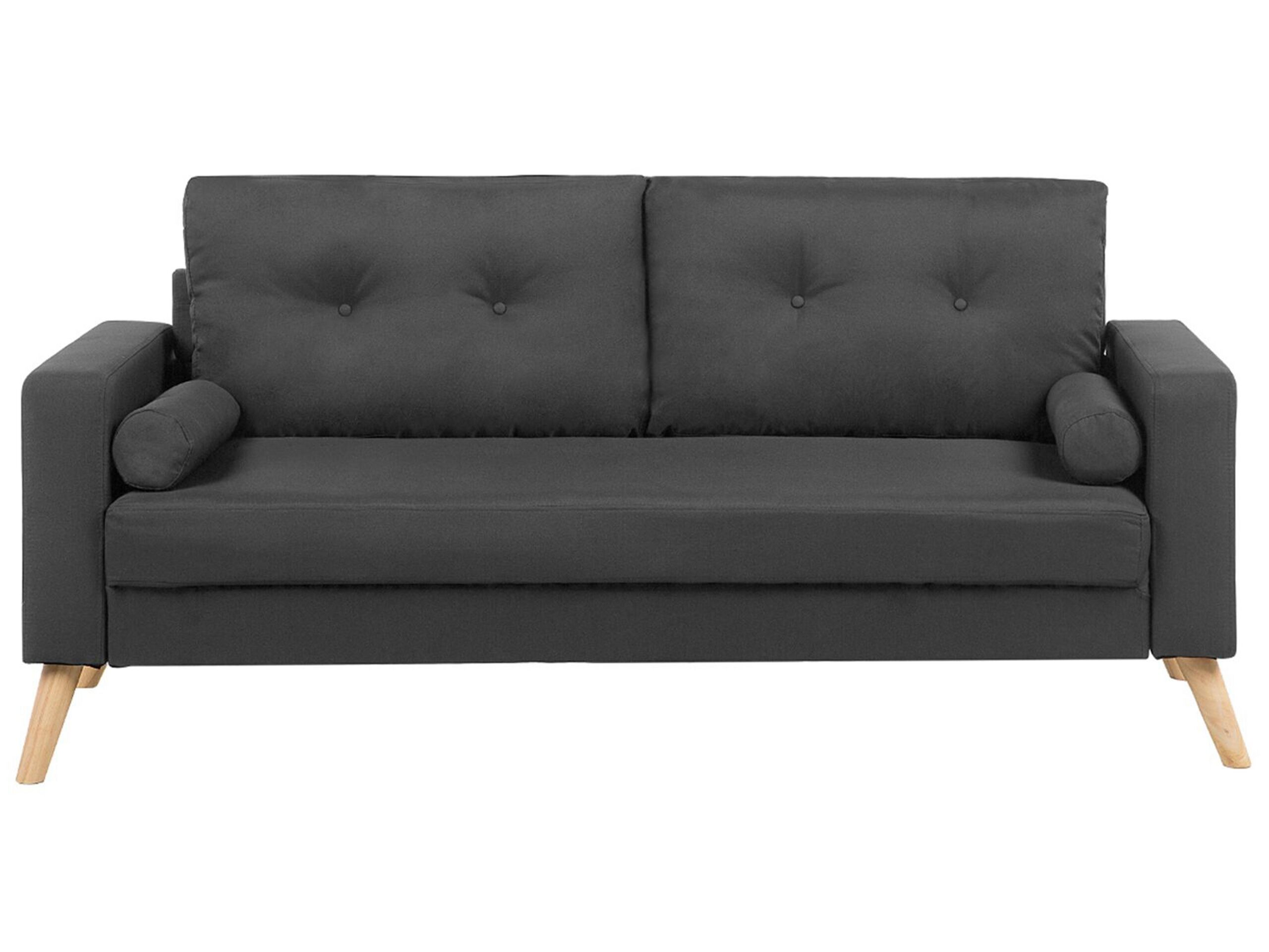 2 Seater Fabric Sofa Dark Grey KALMAR - Gemini Interiors