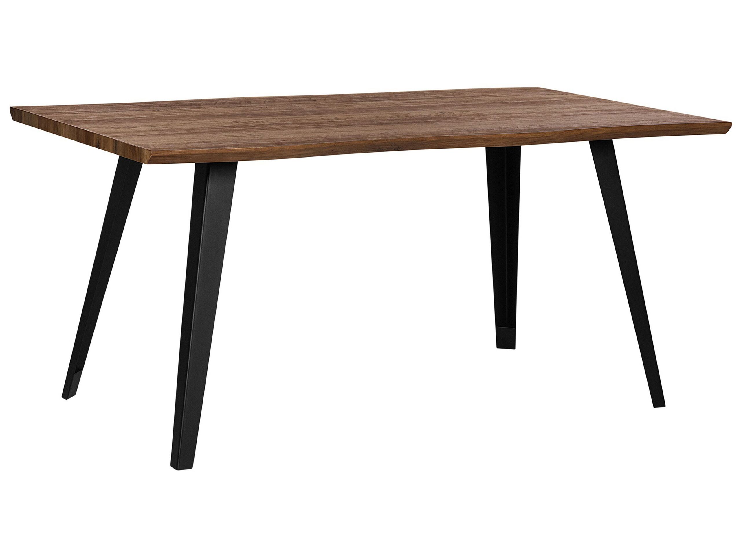 Dining Table 160 x 90 cm Dark Wood WITNEY - Gemini Interiors