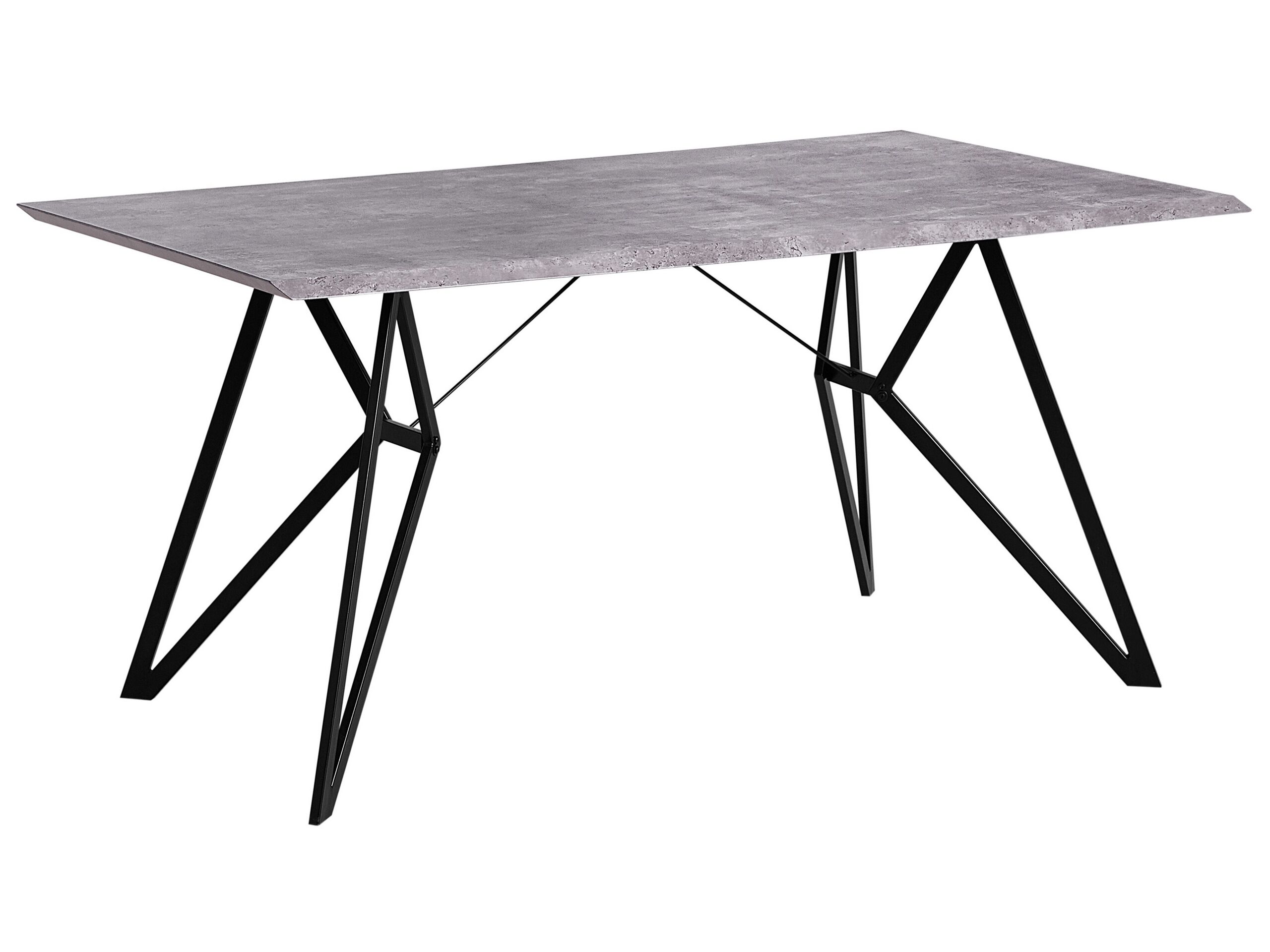 Dining Table 160 x 90 cm Concrete Effect BUSCOT - Gemini Interiors