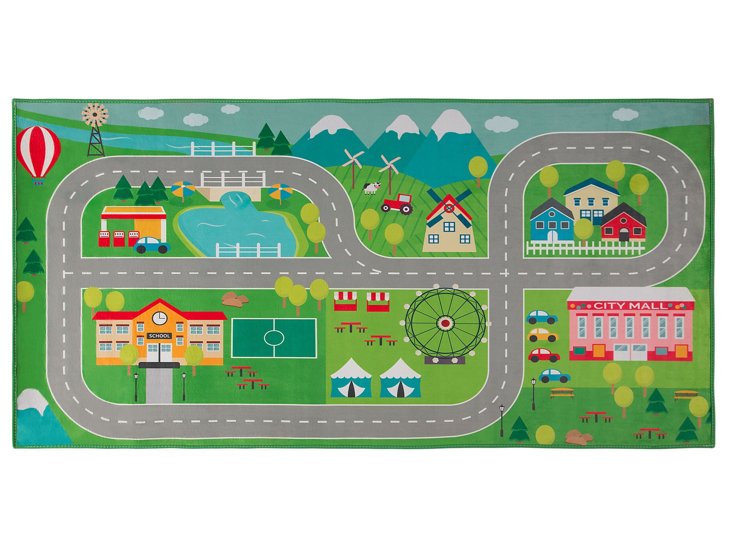Kids Rug City Print 80x150cm - Gemini Interiors