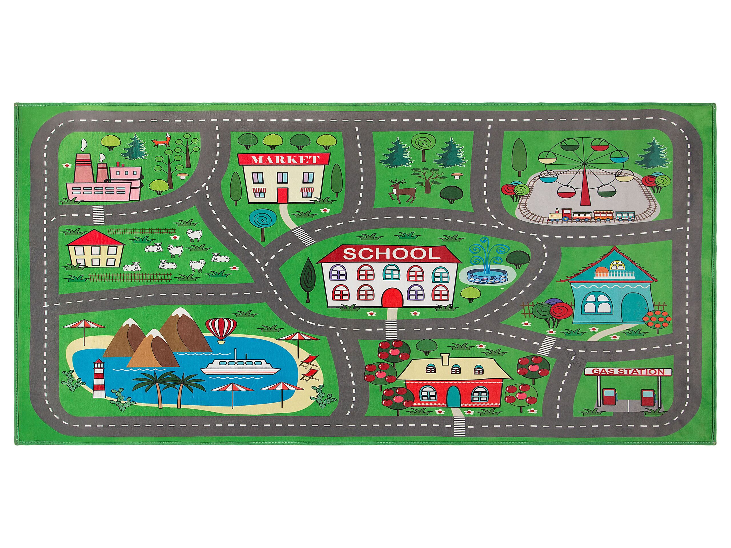 Kids Rug City Print 80x150cm - Gemini Interiors