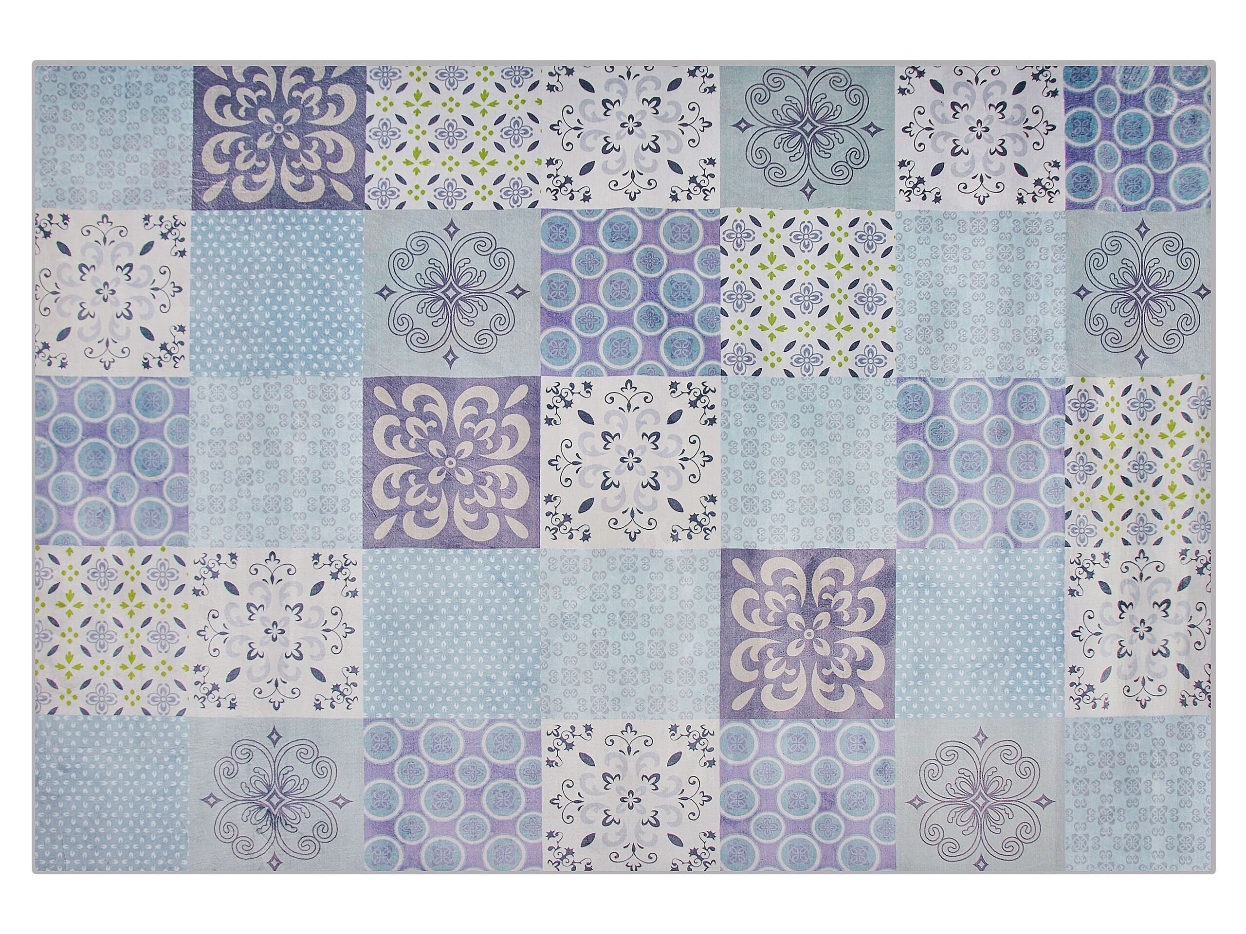 Area Rug Mosaic Pattern 140x200cm Multicolour - Gemini Interiors