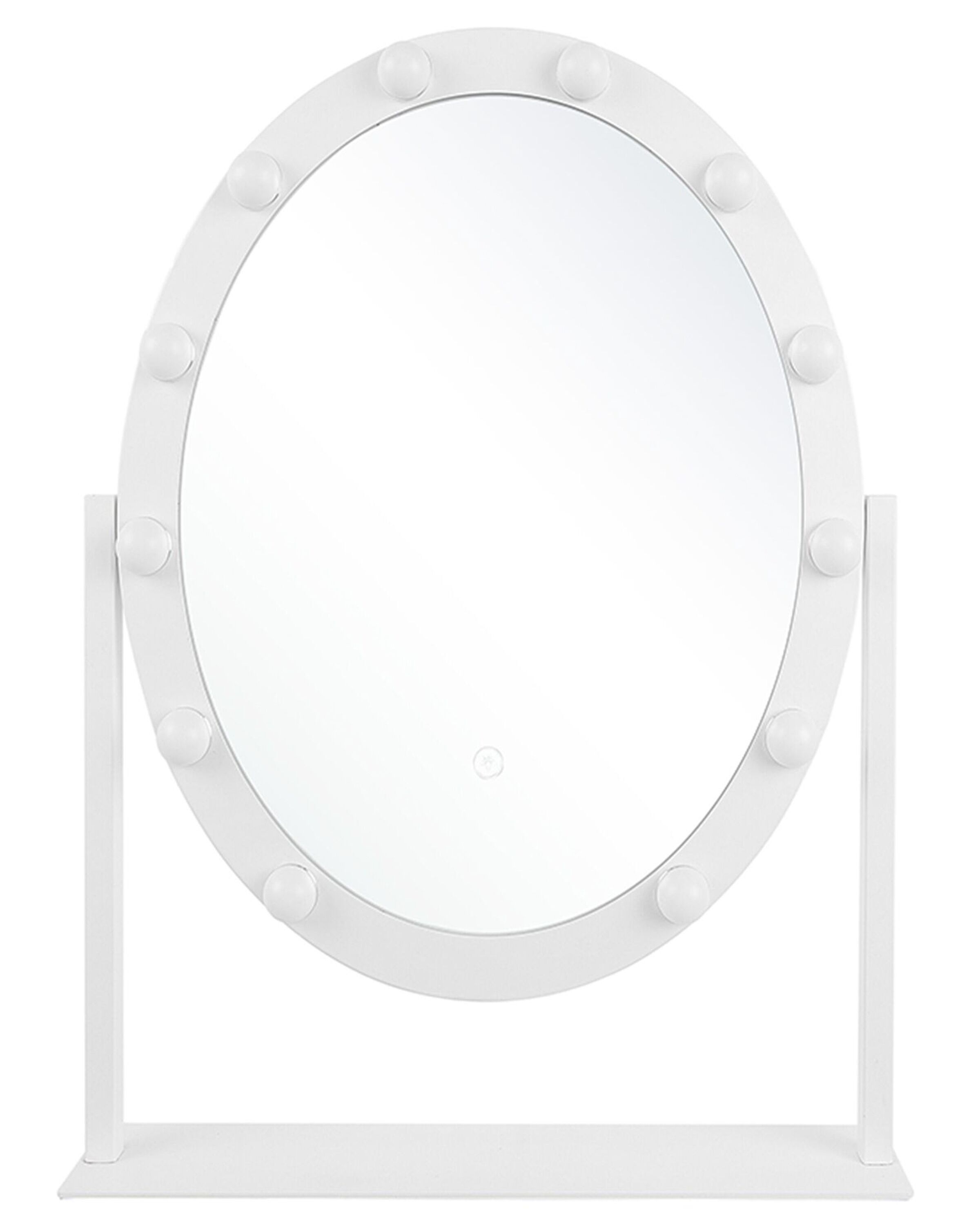 Metal LED Standing Vanity Mirror - White - Gemini Interiors