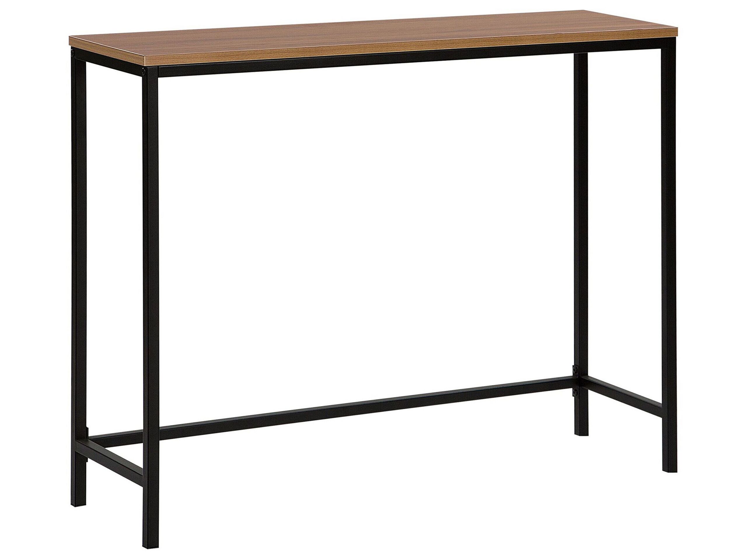 Console Table Dark Wood with Black TULIA - Gemini Interiors
