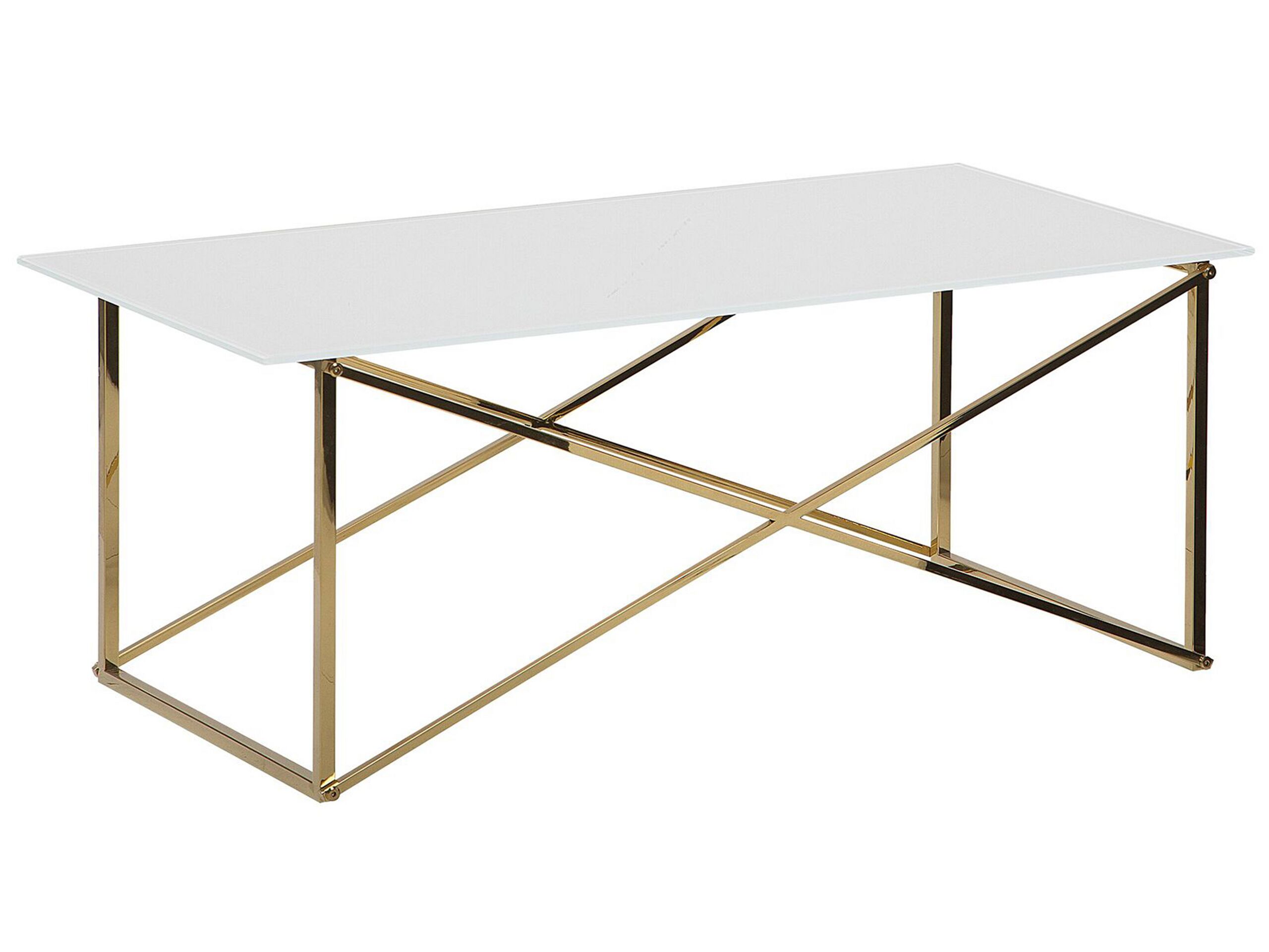 Coffee Table White with Gold EMPORIA - Gemini Interiors