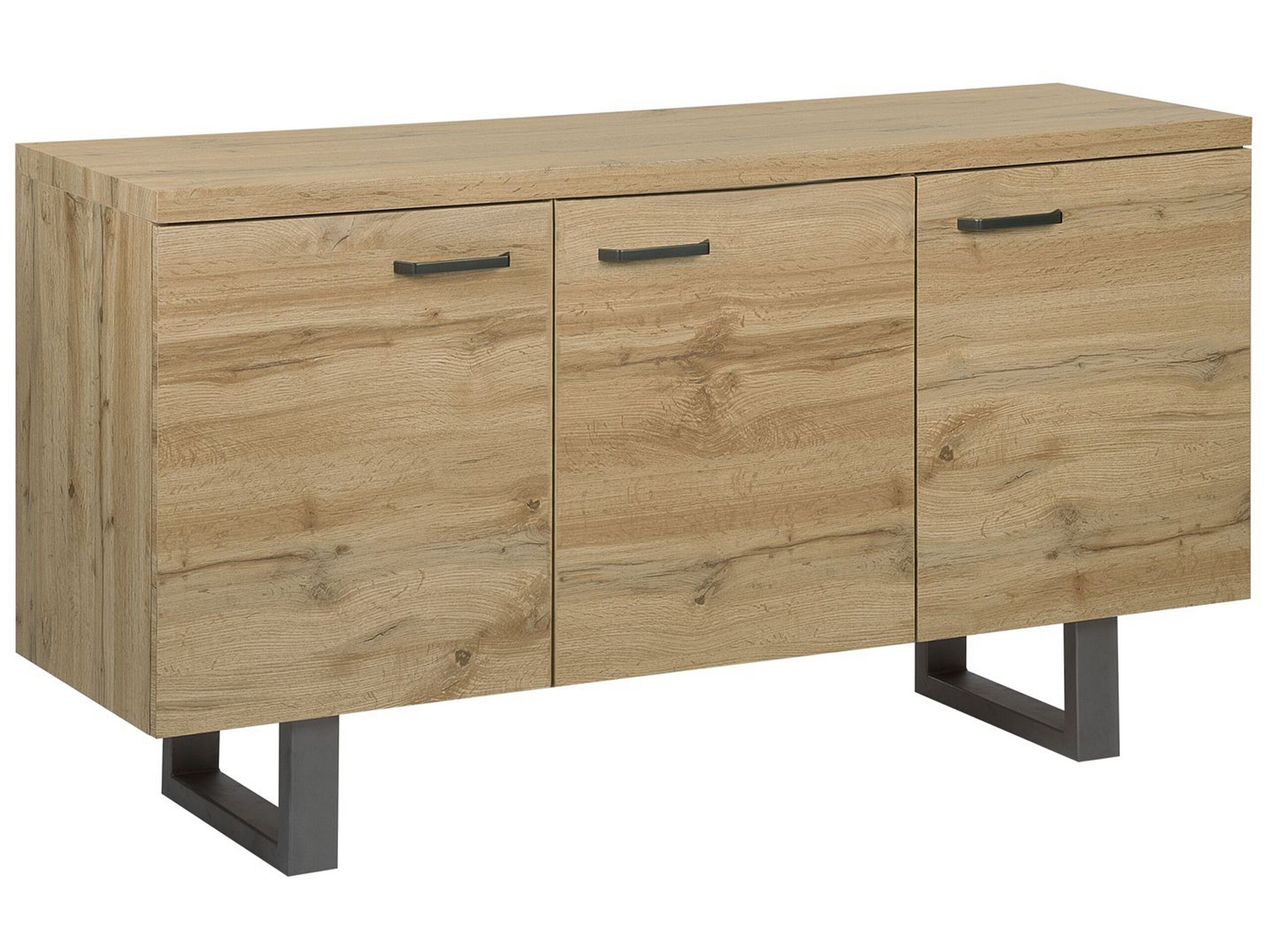 3 Door Sideboard Light Wood TIMBER - Gemini Interiors