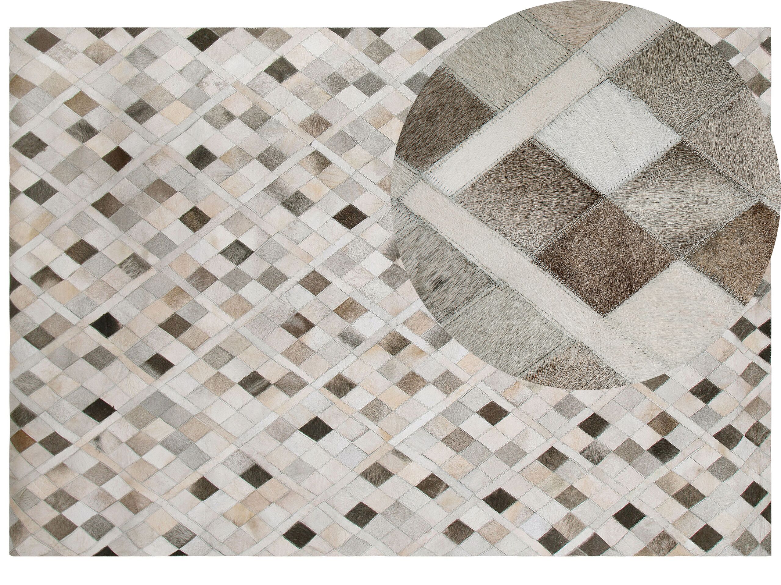 Cowhide Area Rug 160x230cm Multicolour - Gemini Interiors