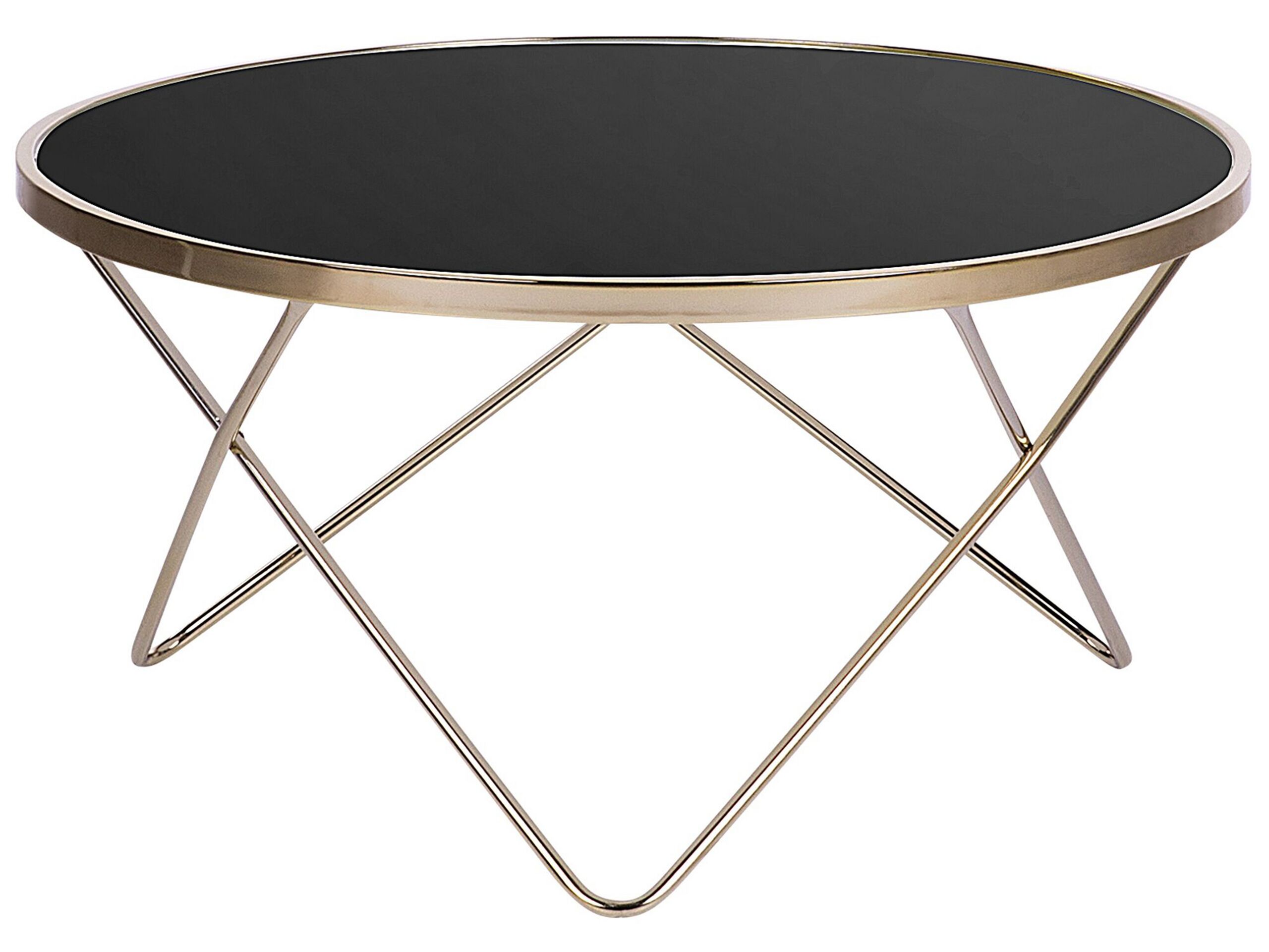 Coffee Table Black with Gold MERIDIAN II - Gemini Interiors