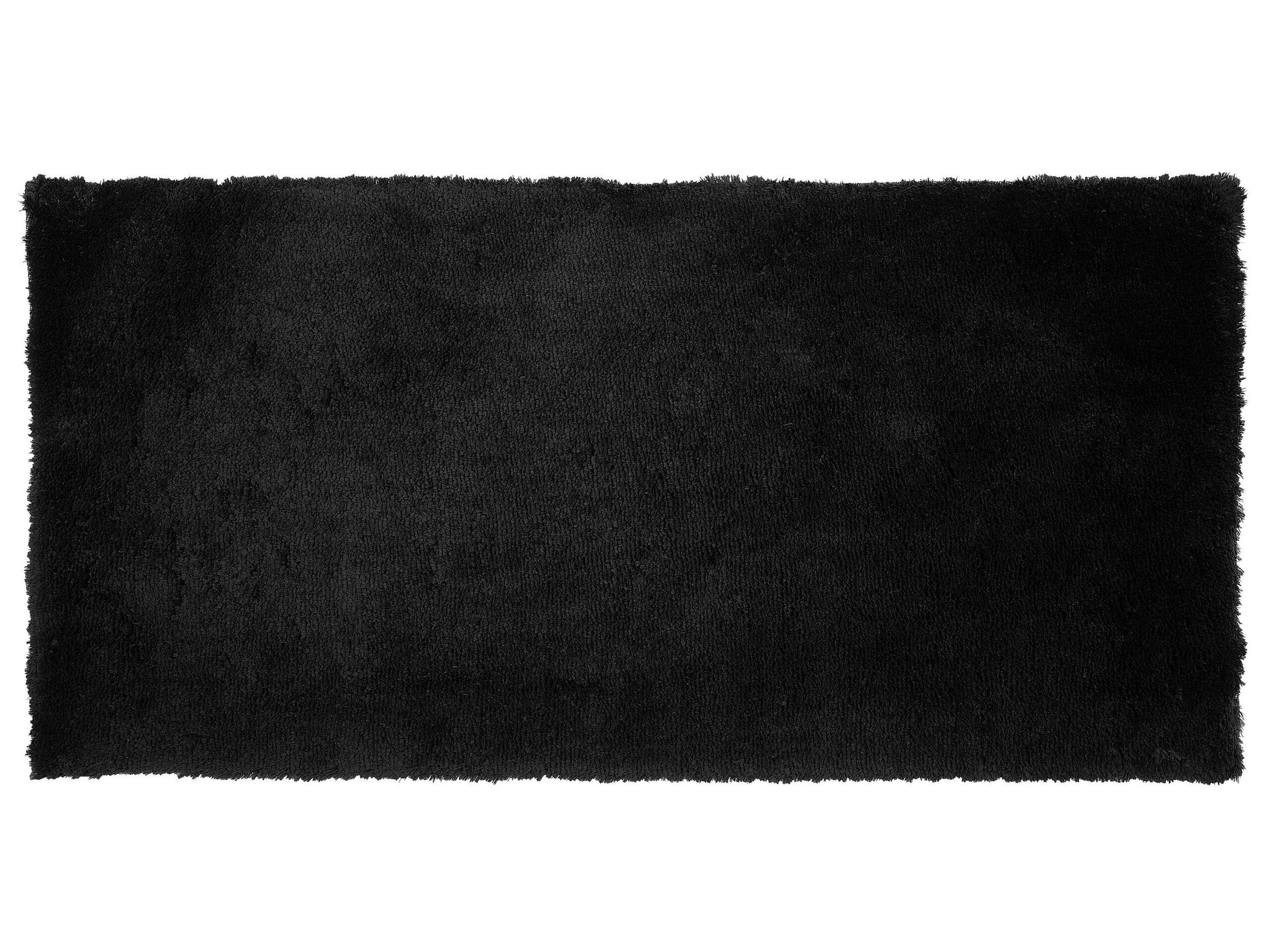 Shaggy Area Rug 80x150cm Black - Gemini Interiors