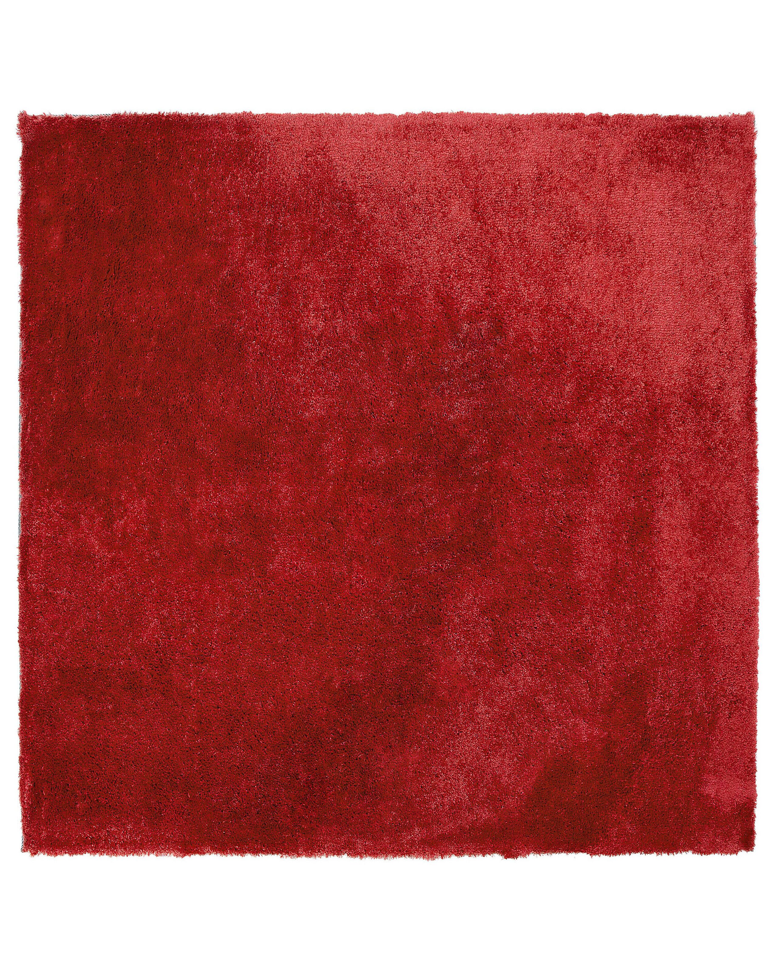 Shaggy Area Rug 200x200cm Red - Gemini Interiors