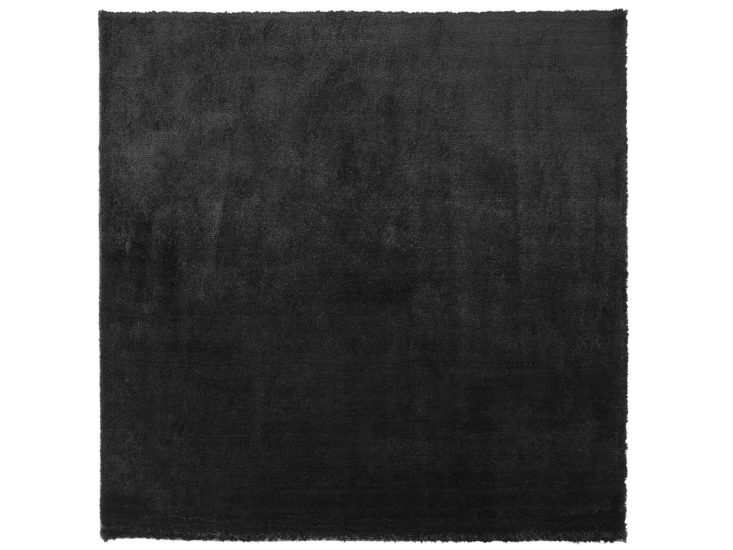 Shaggy Area Rug 200x200cm Black - Gemini Interiors