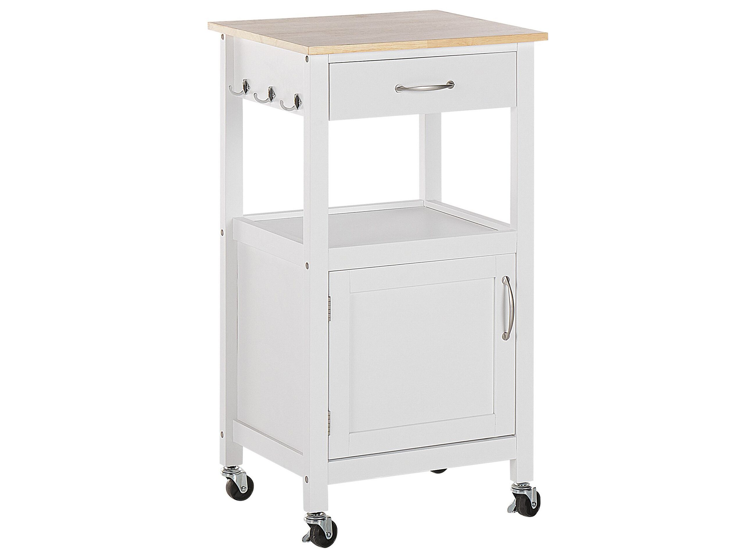 Kitchen Storage Trolley White SIENA - Gemini Interiors