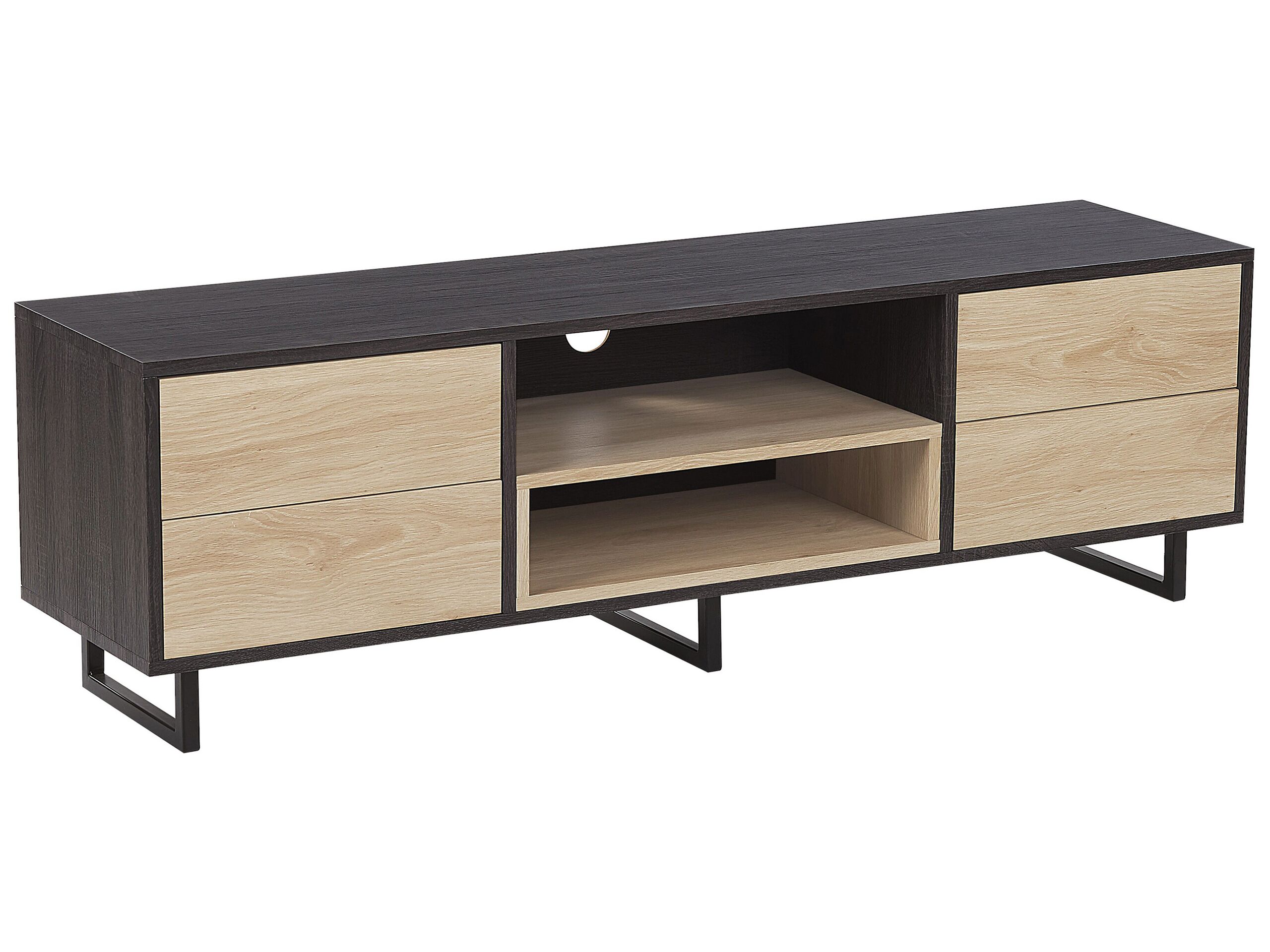 TV Stand Dark Wood MAINE - Gemini Interiors