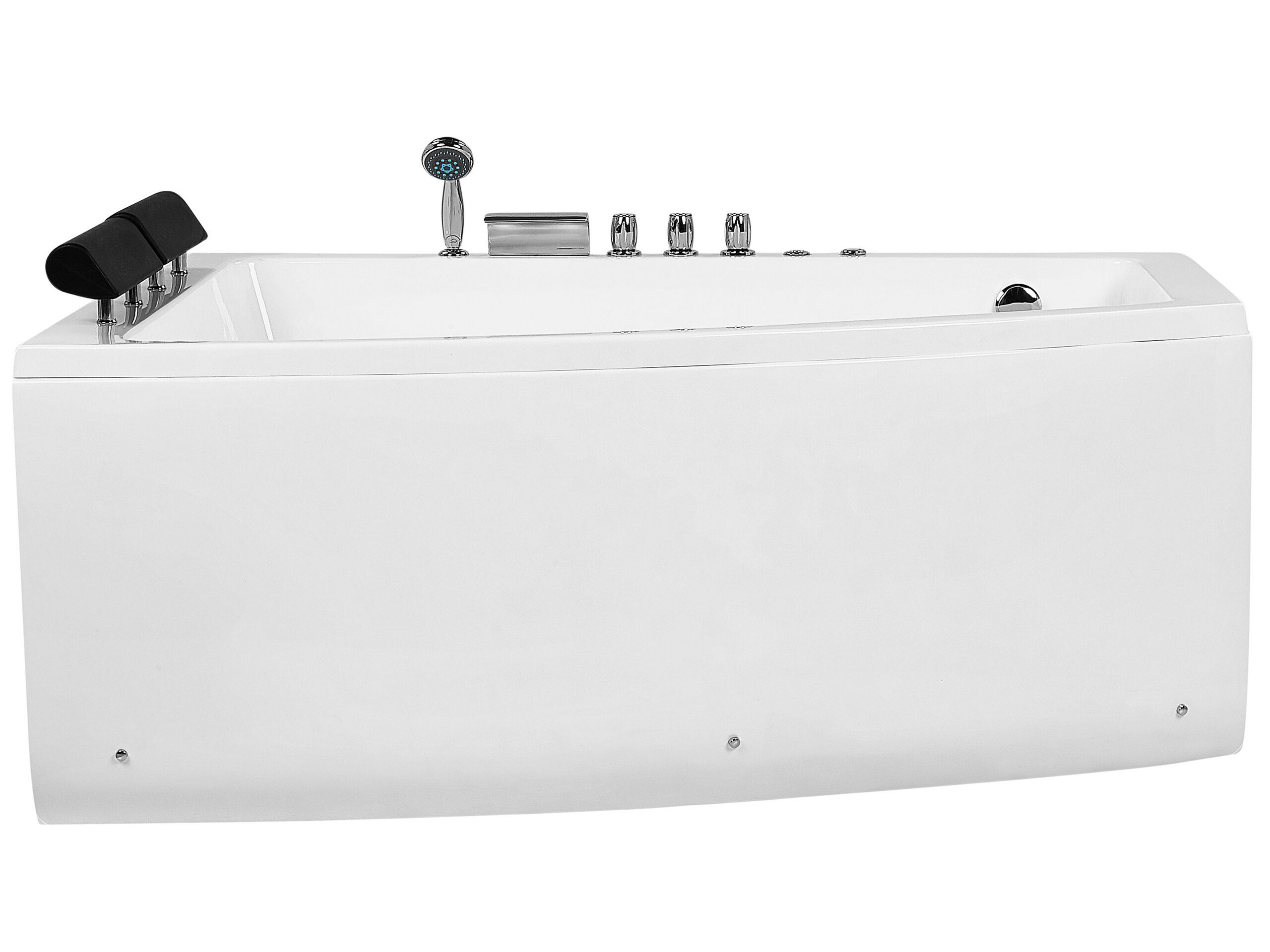 Right Hand Whirlpool Corner Bath 1820 x 1220 mm White SERRANA - Gemini Interiors
