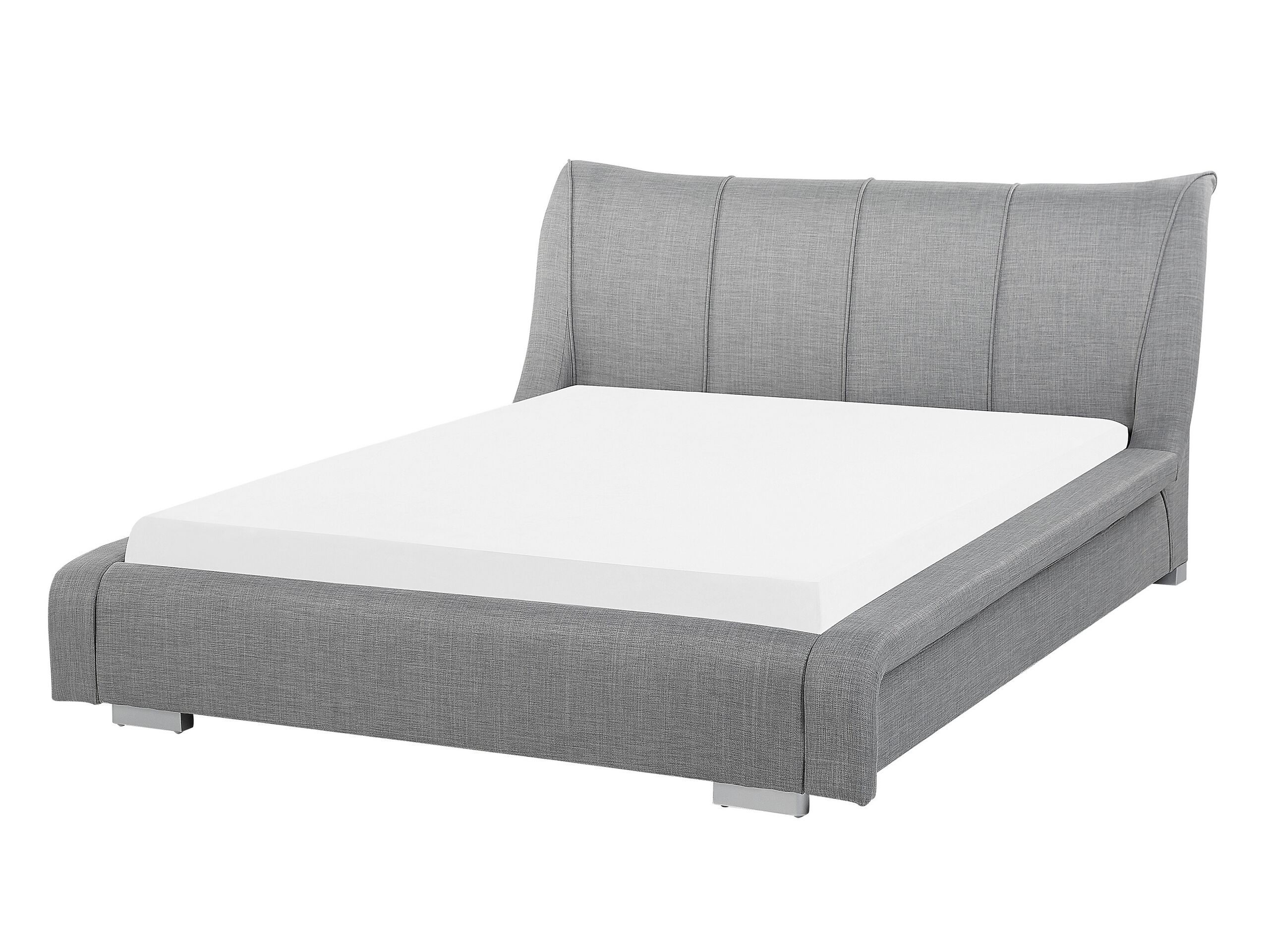 Fabric EU Double Waterbed Grey NANTES - Gemini Interiors