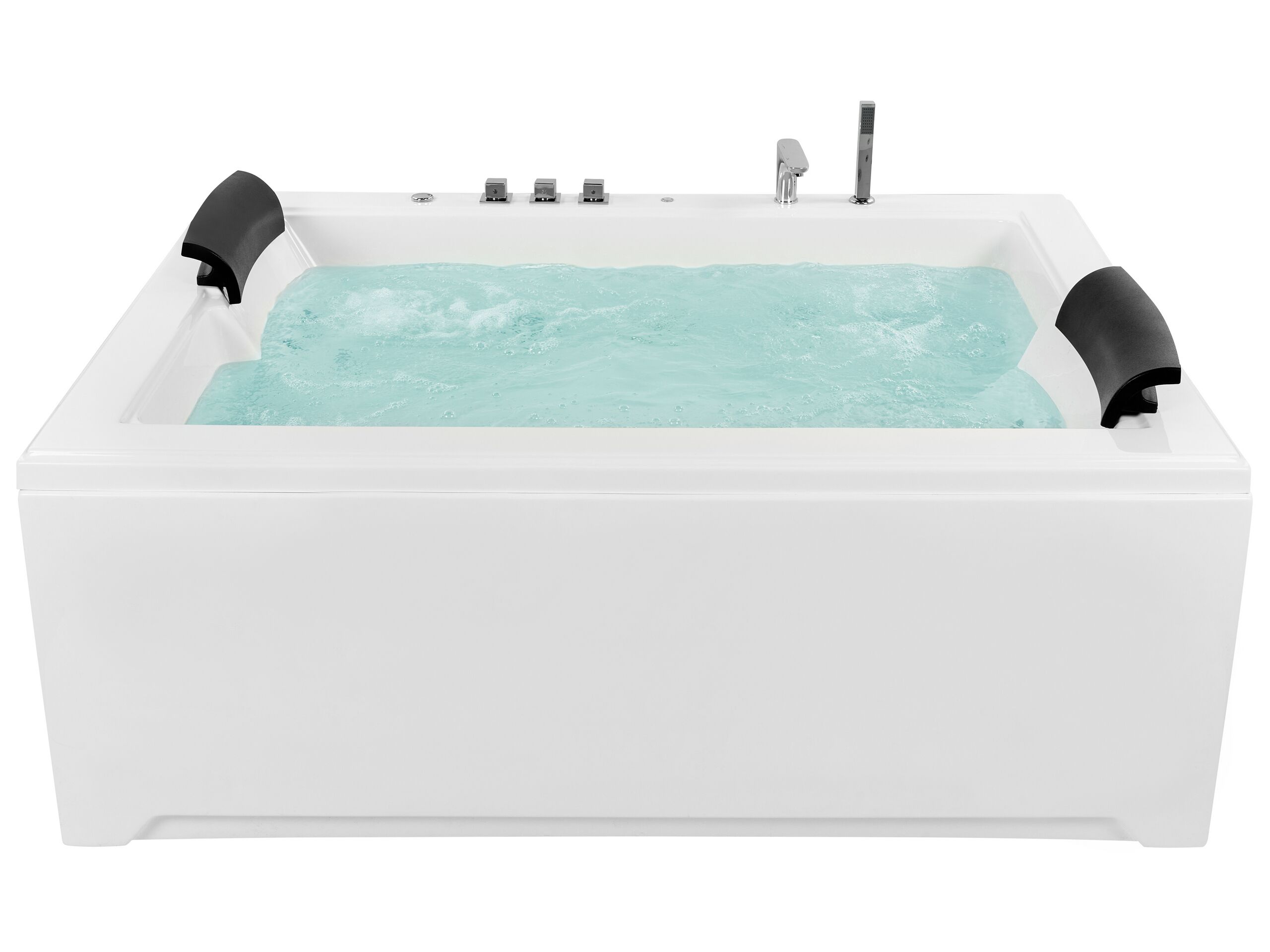 Whirlpool Bath with LED 1830 x 1420 mm White SALAMANCA - Gemini Interiors