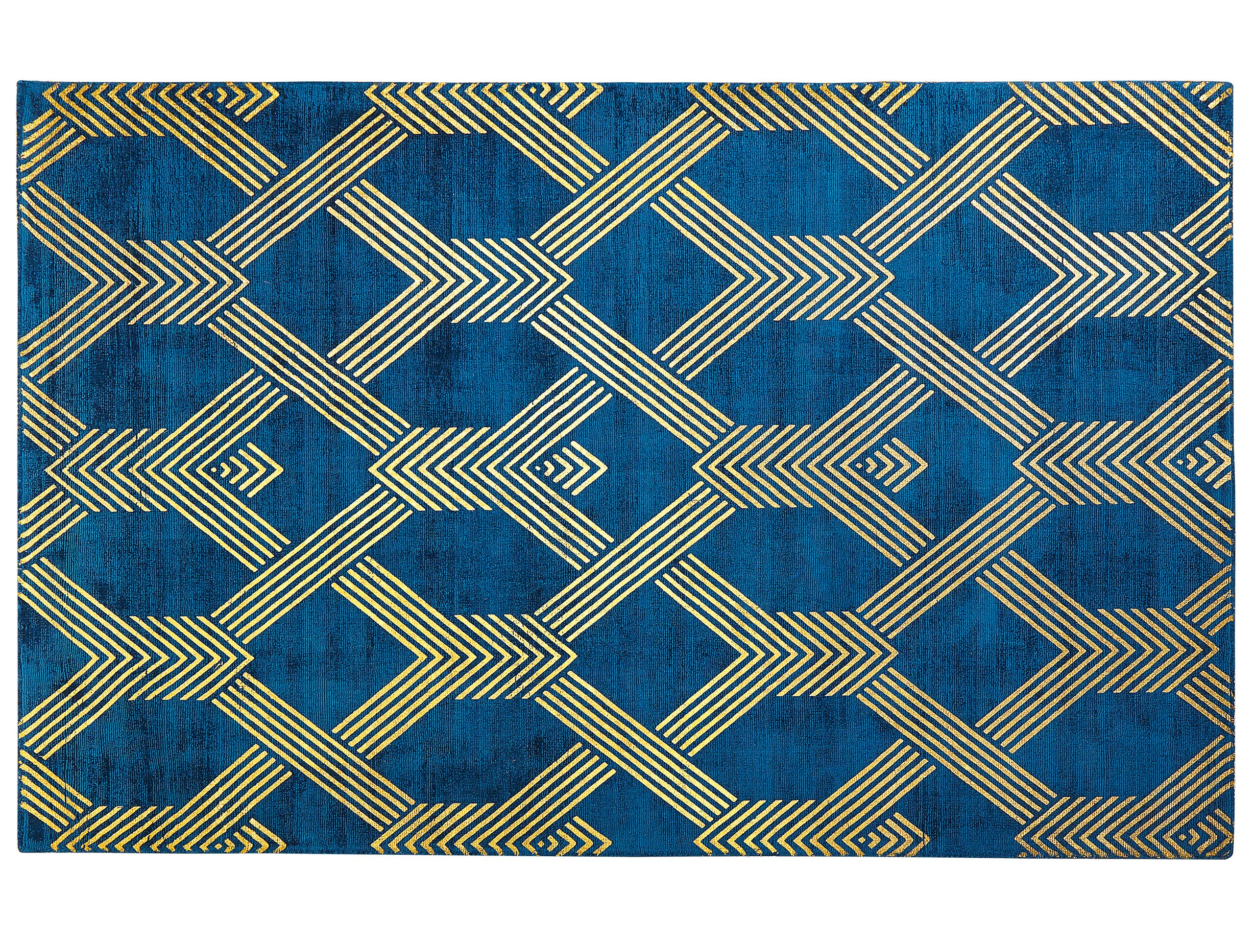 Viscose Rug 140x200cm Blue - Gemini Interiors