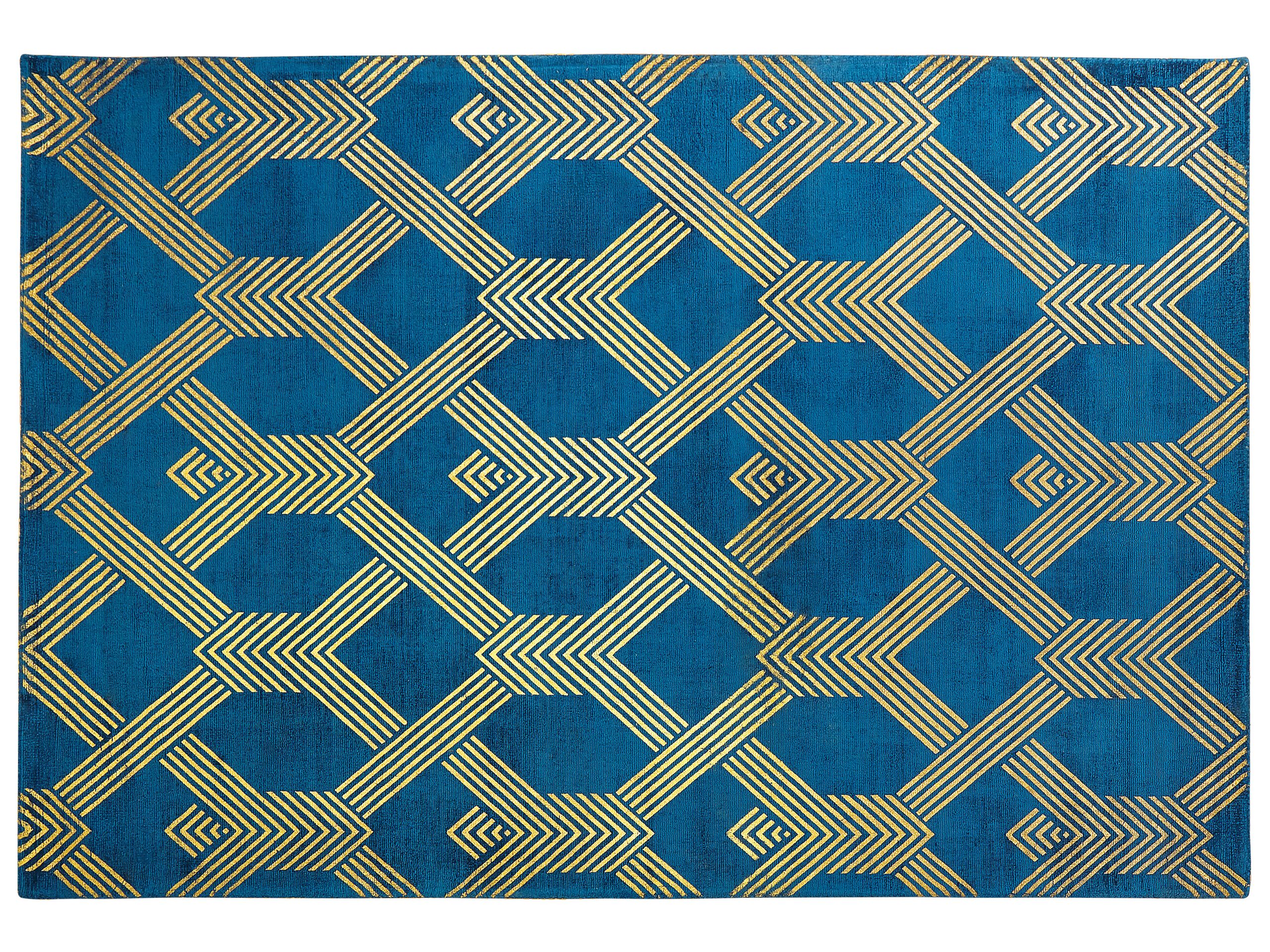 Viscose Rug 160x230cm Blue - Gemini Interiors