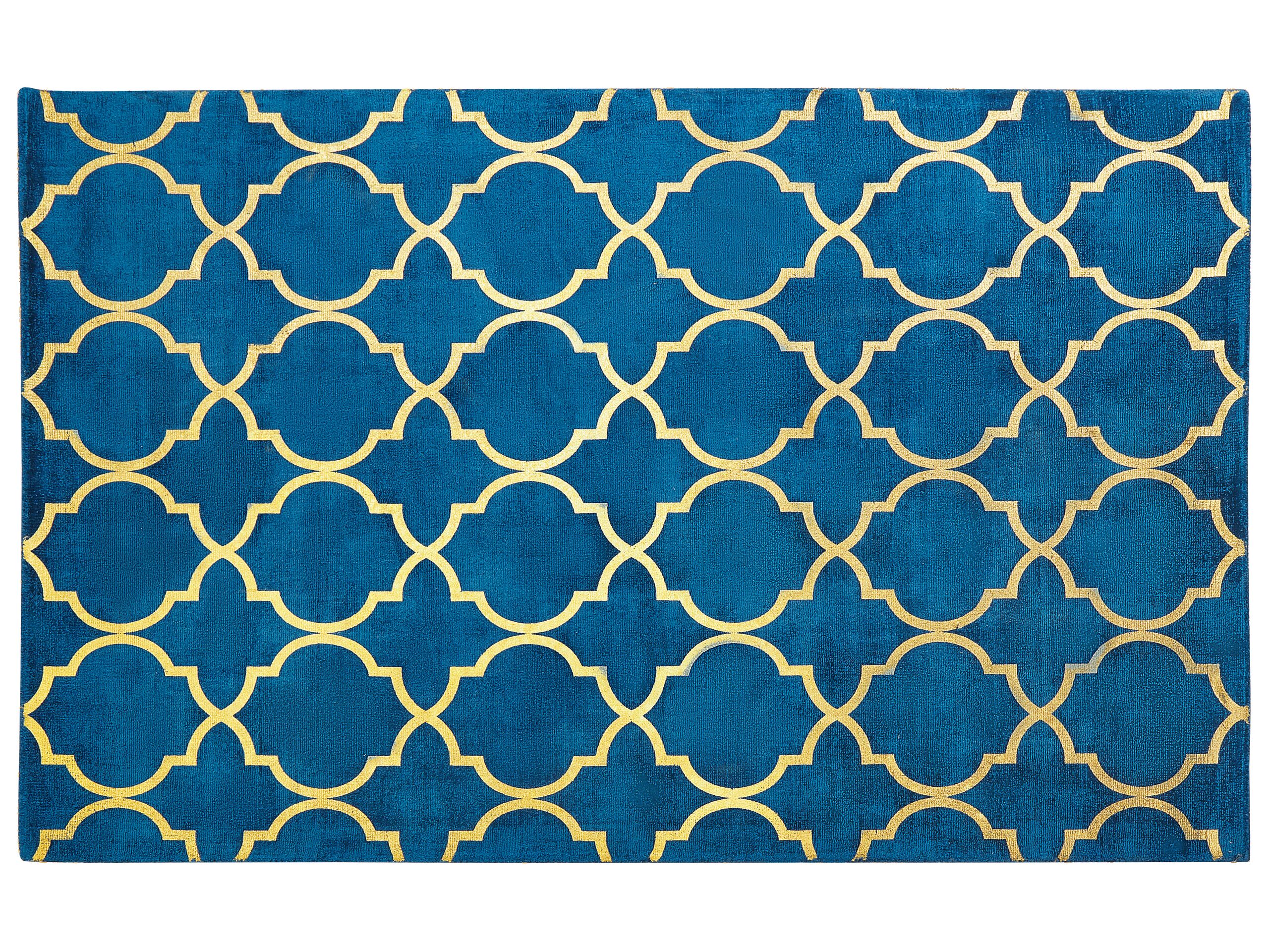 Viscose Rug 140x200cm Blue - Gemini Interiors