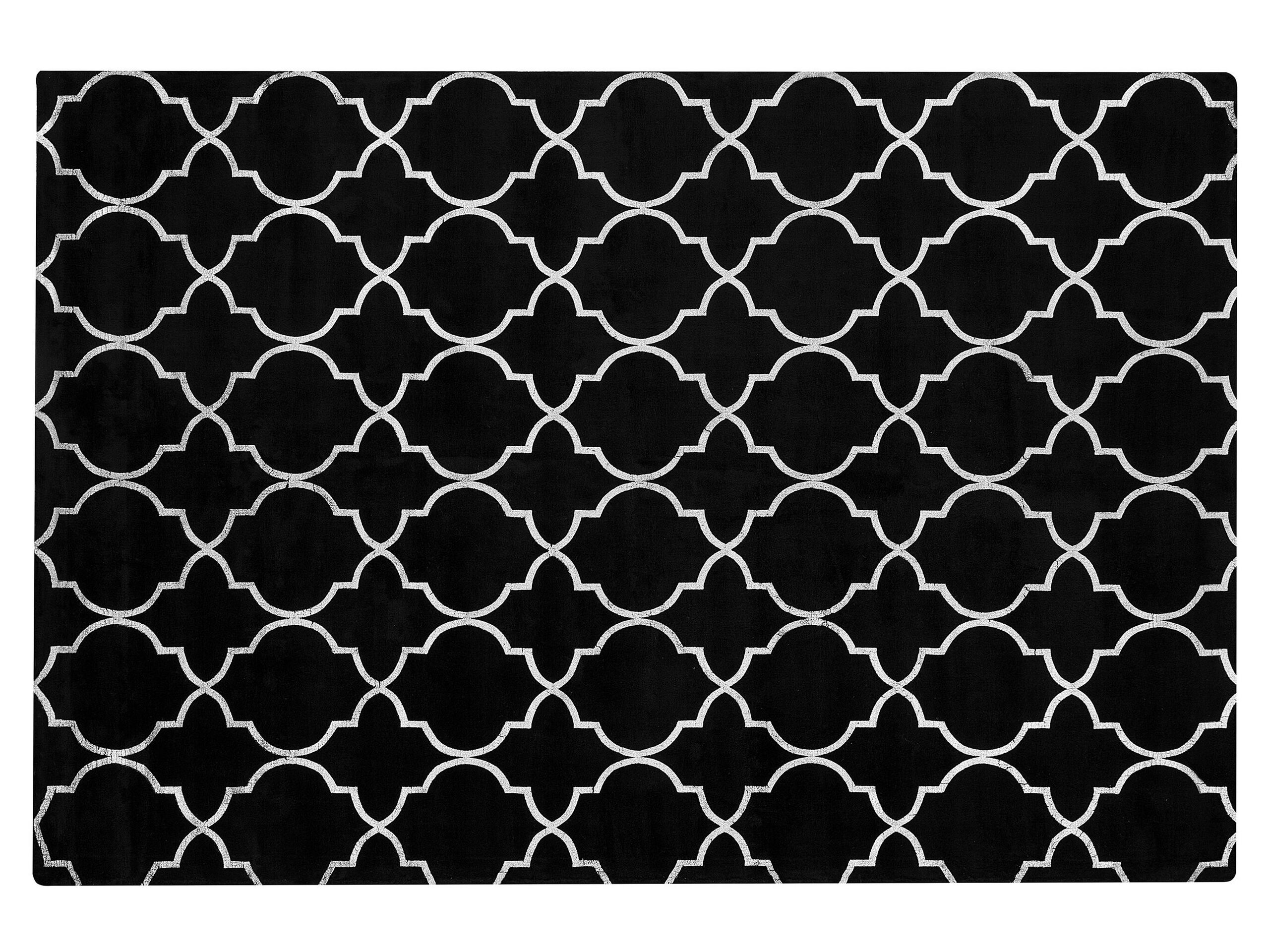 Viscose Rug 140x200cm Black - Gemini Interiors