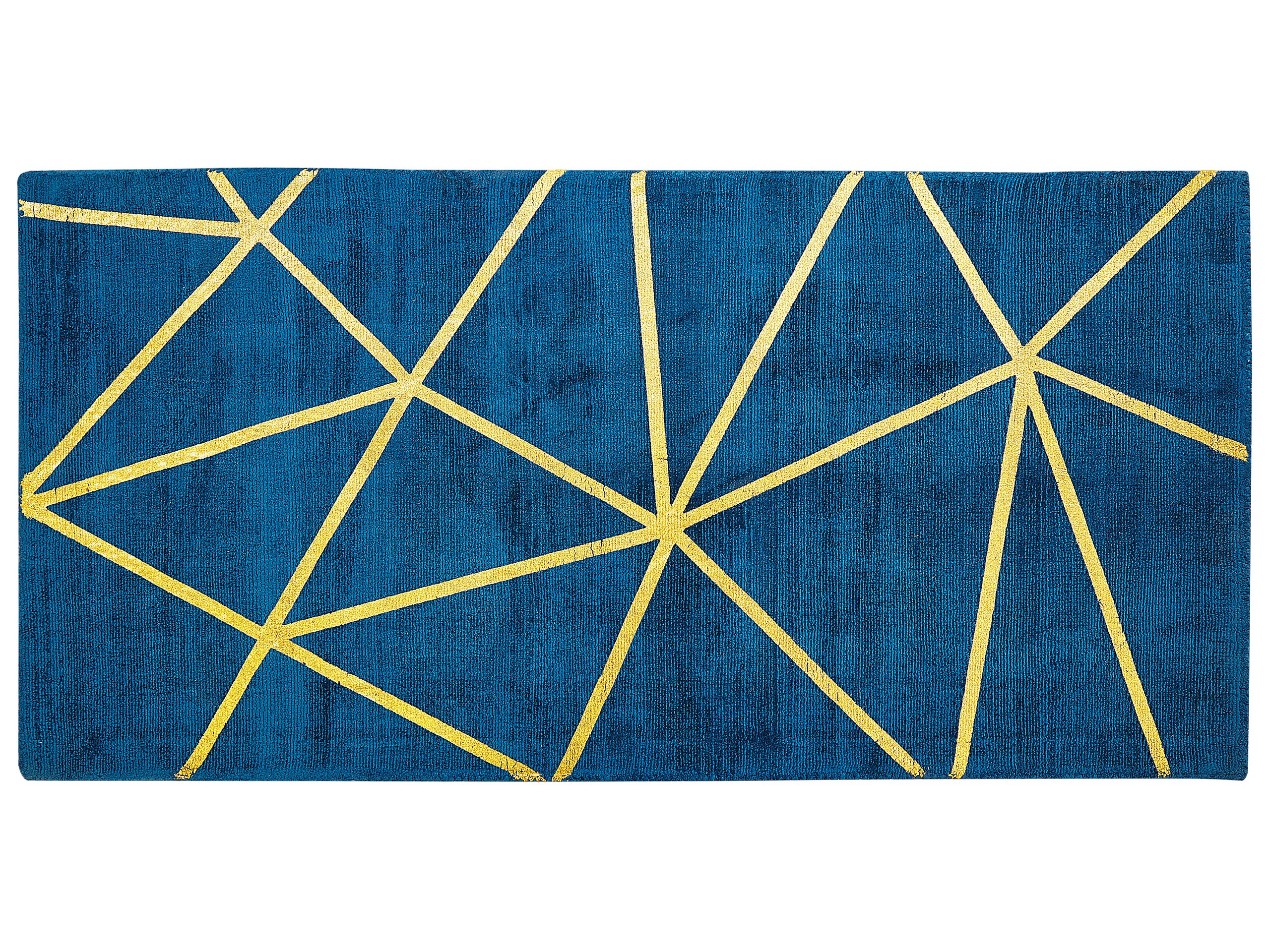 Viscose Rug 80x150cm Blue - Gemini Interiors