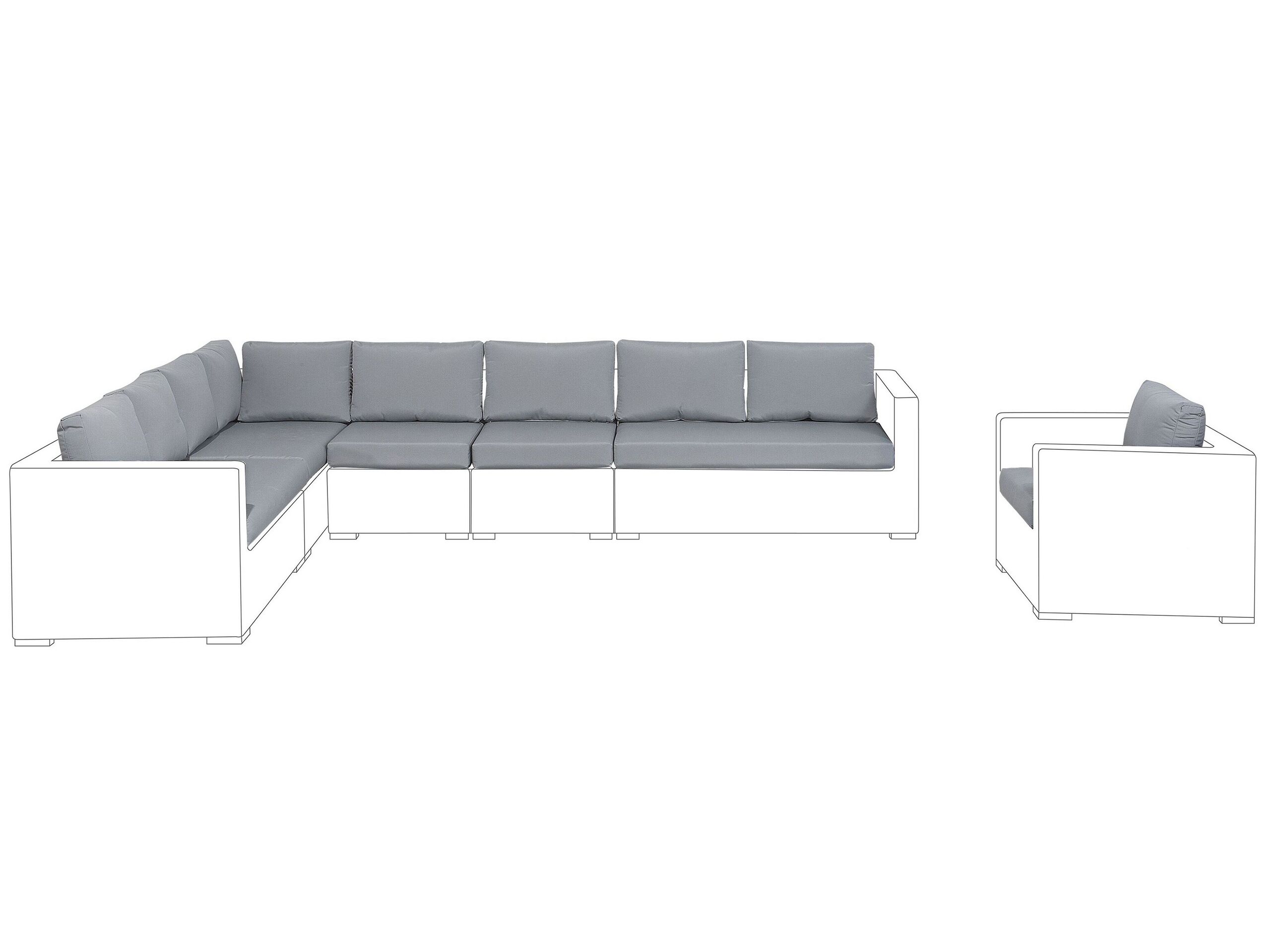 Cushion Covers Set for XXL Garden Set Grey - Gemini Interiors