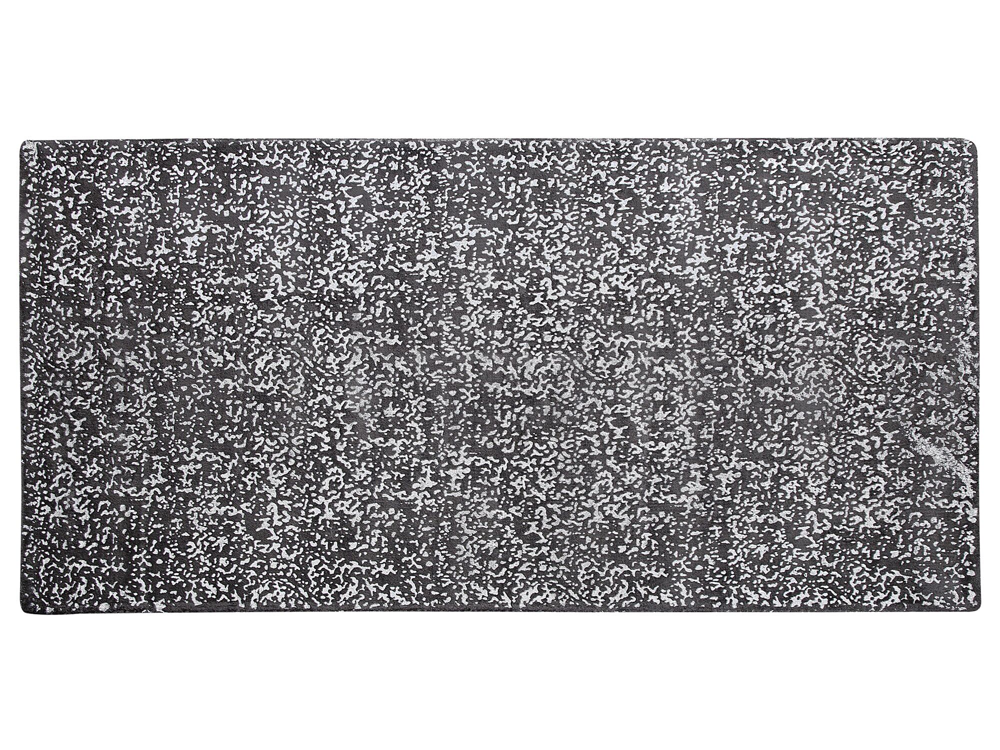 Viscose Area Rug 80x150cm Grey and Silver - Gemini Interiors