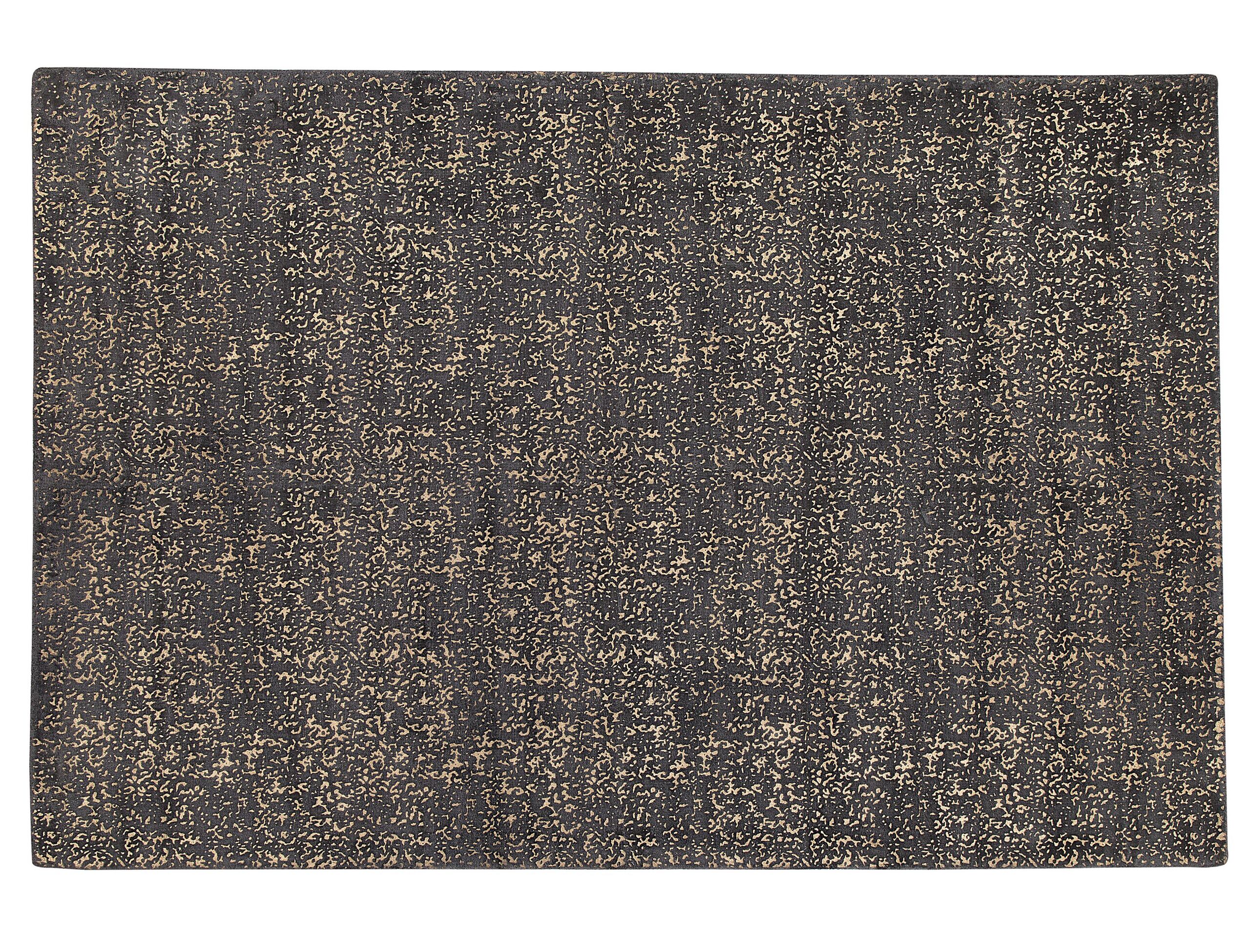Viscose Area Rug 160x230cm Grey and Gold - Gemini Interiors