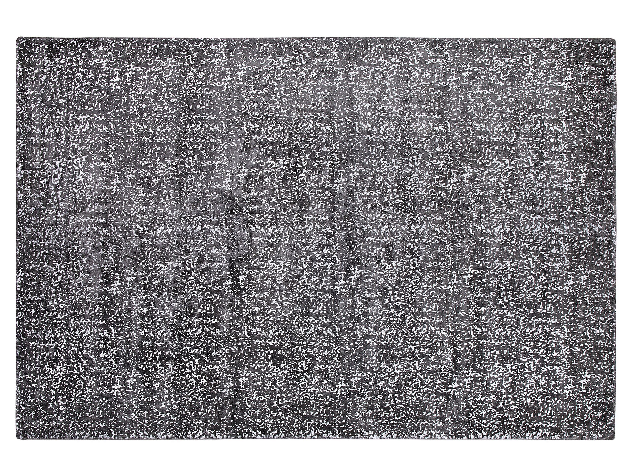 Viscose Area Rug 160x230cm Grey and Silver - Gemini Interiors
